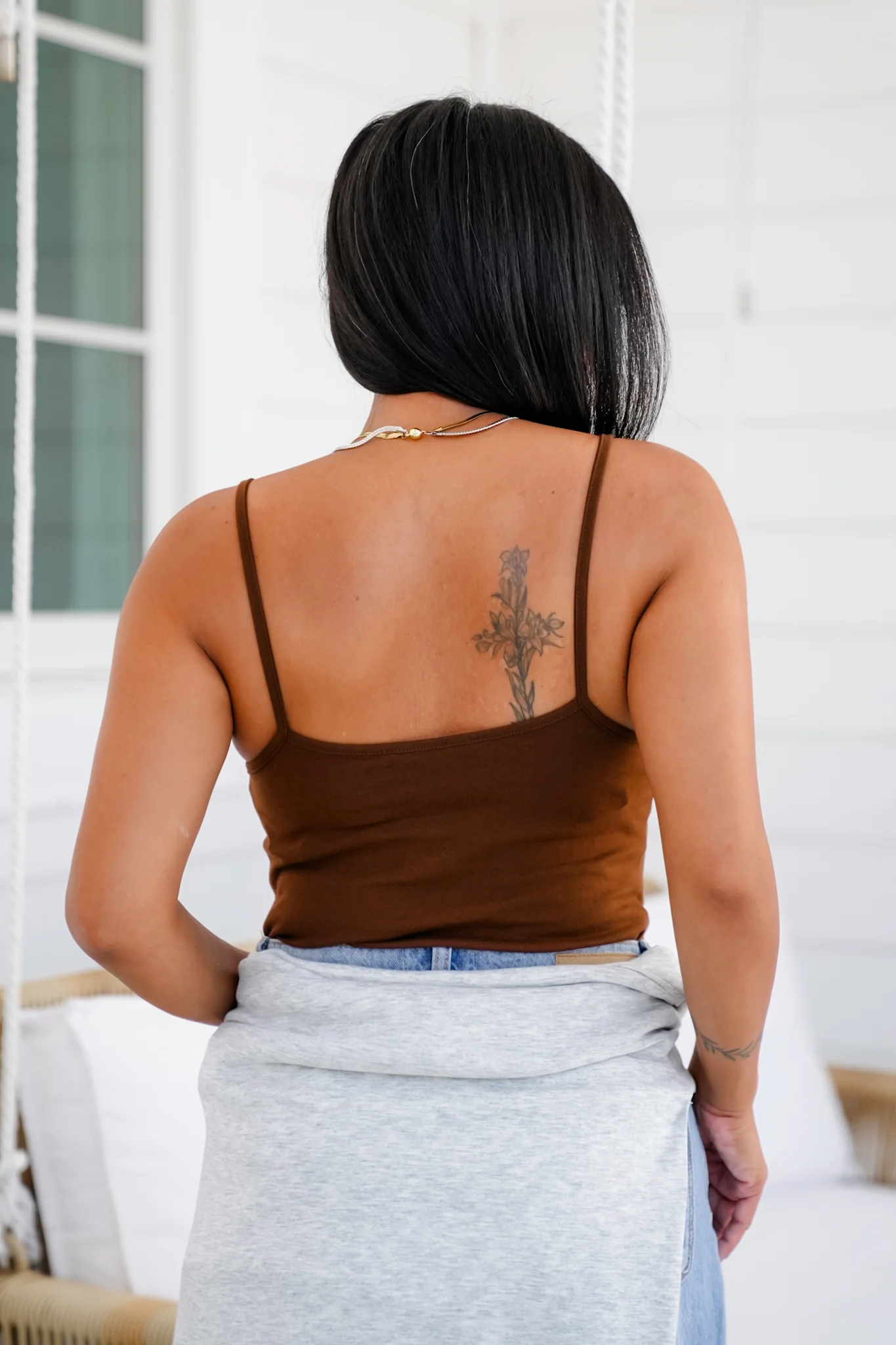 Brown V-Neck Cami Top - Image 4