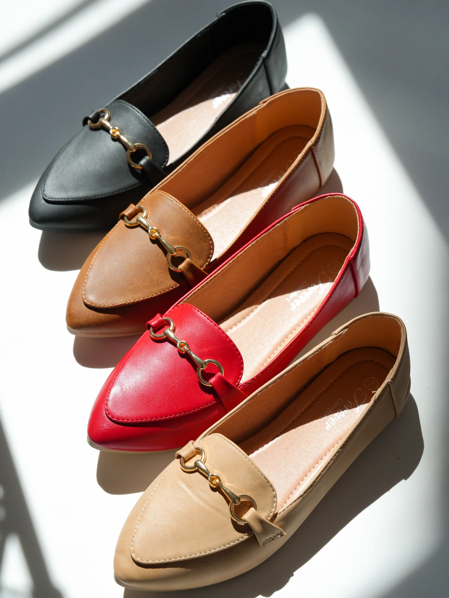 Chic Vegan Leather Slip On Loafers