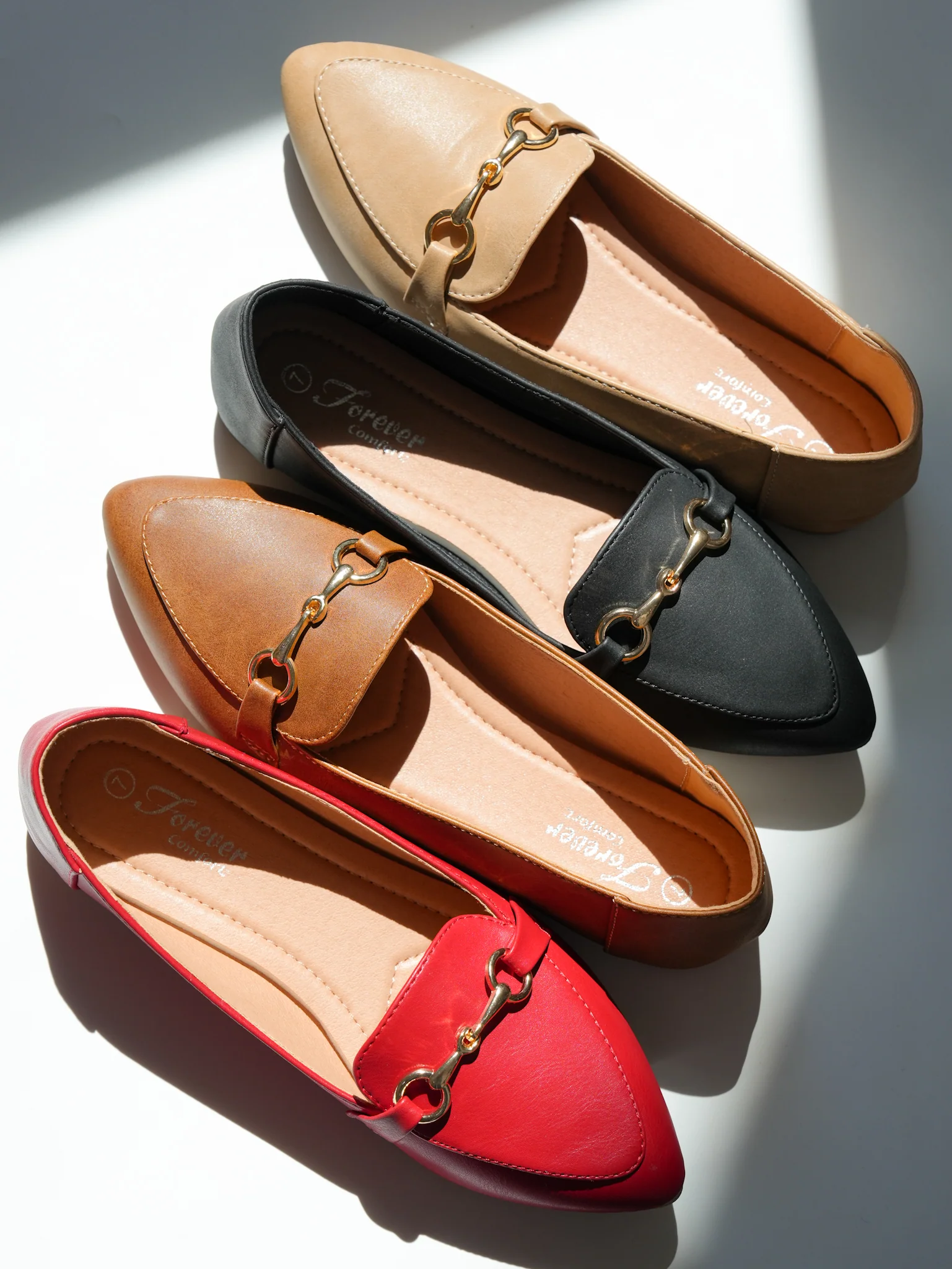 Chic Vegan Leather Slip On Loafers - Image 2