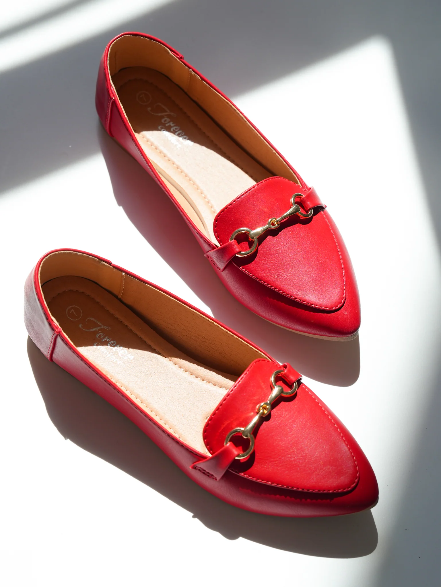 Chic Vegan Leather Slip On Loafers - Image 3
