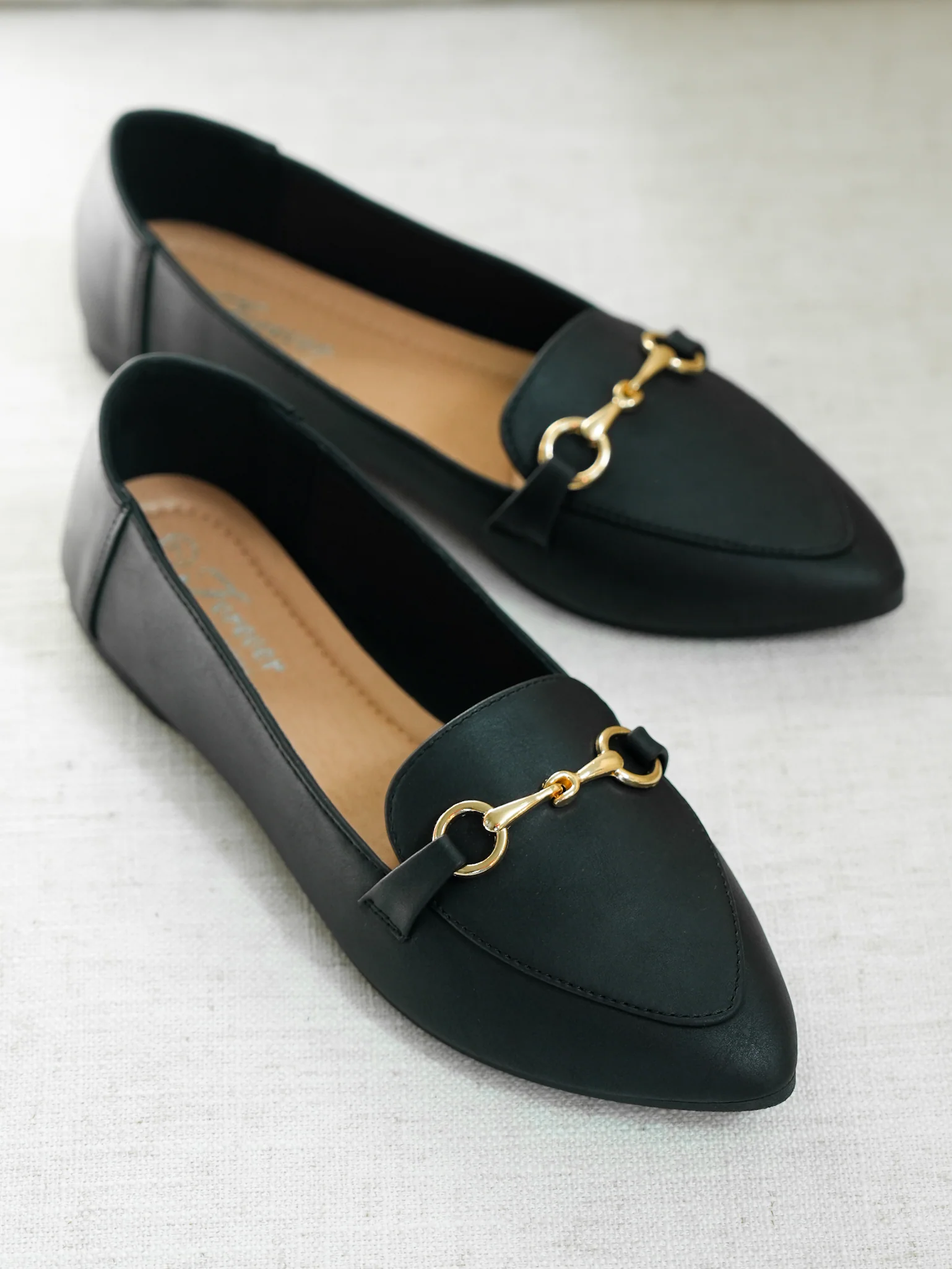 Chic Vegan Leather Slip On Loafers - Image 4