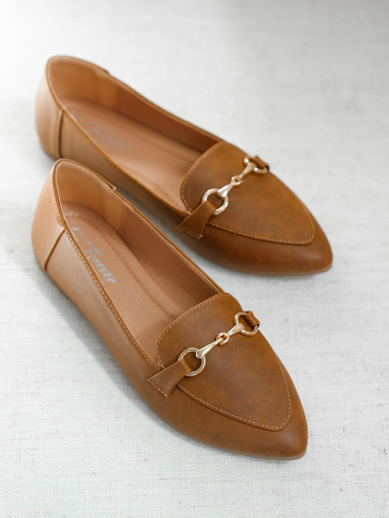 Chic Vegan Leather Slip On Loafers - Image 5