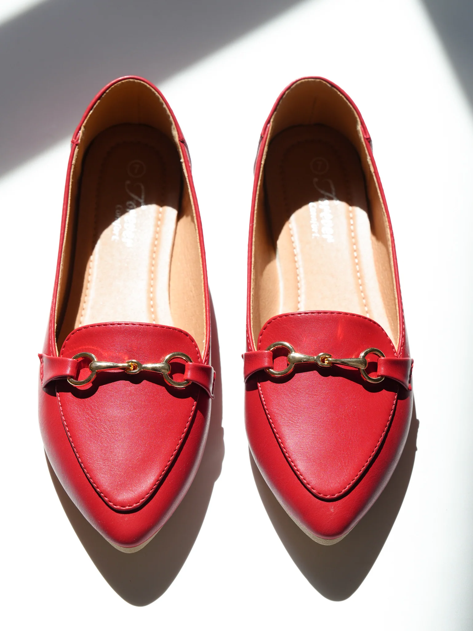 Chic Vegan Leather Slip On Loafers - Image 7