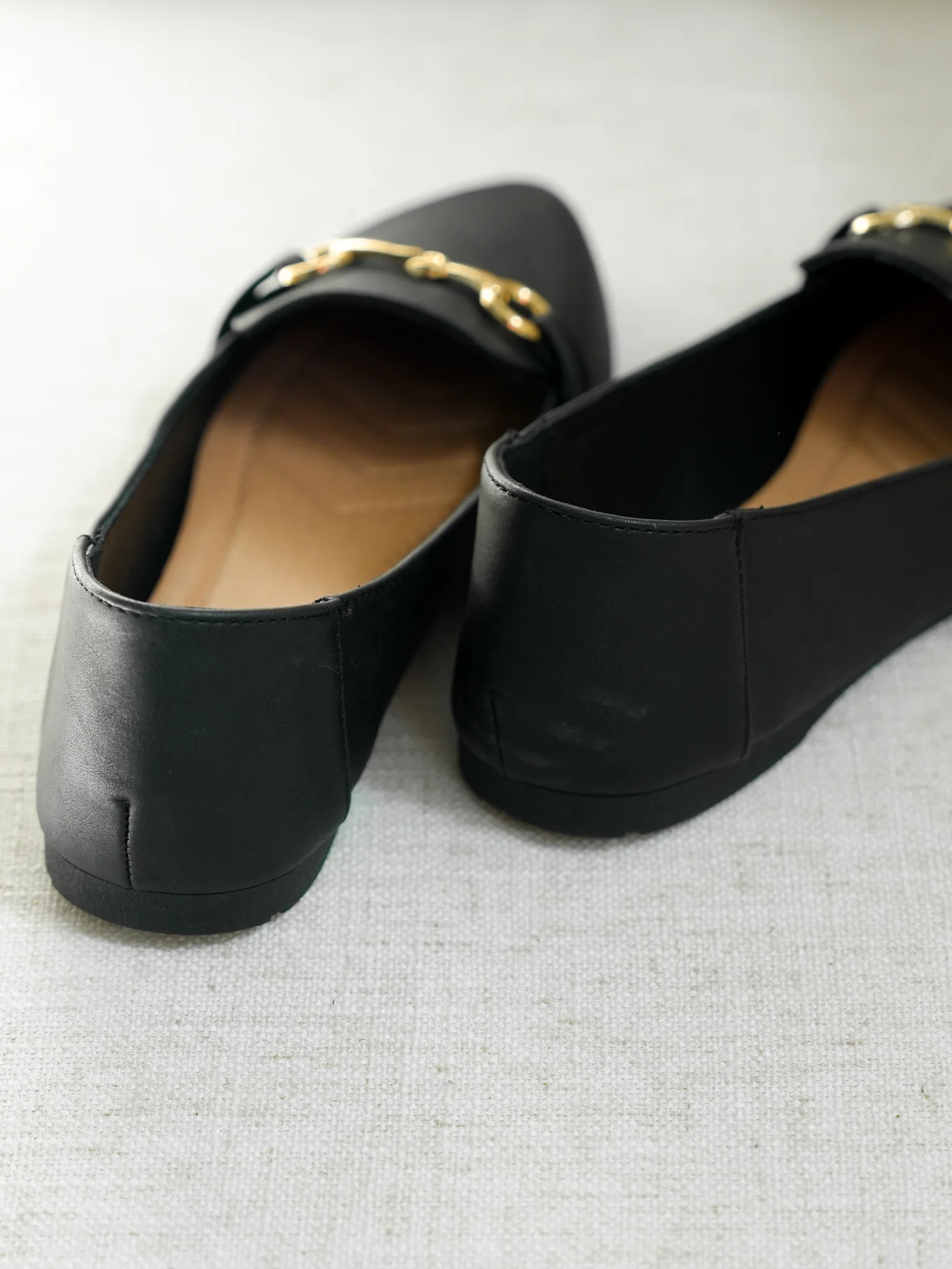 Chic Vegan Leather Slip On Loafers - Image 9