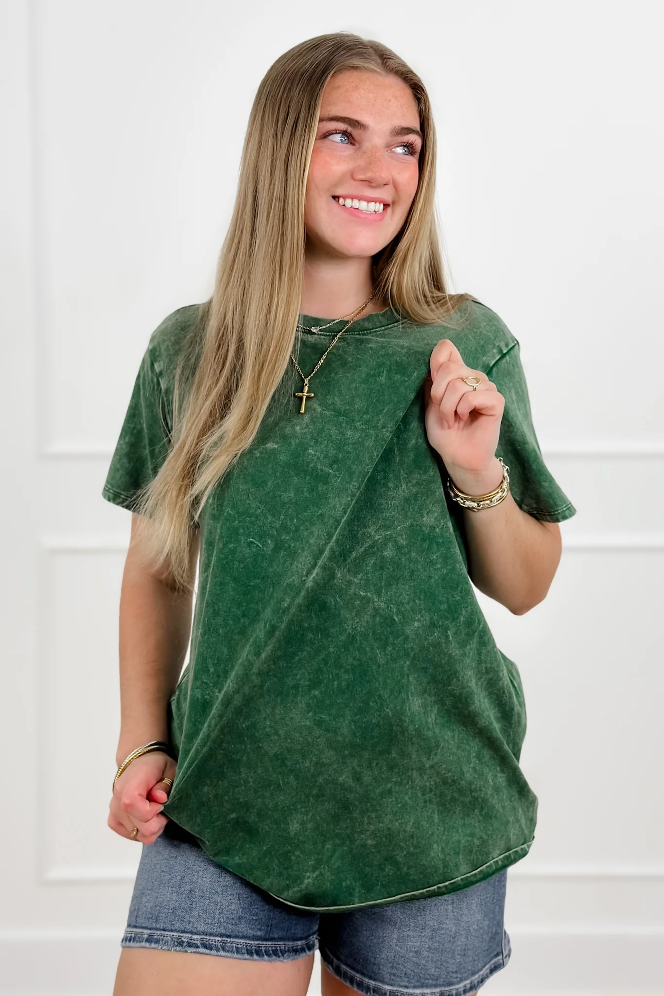 Door Buster! Zenana Washed Short Sleeve Top - Image 4