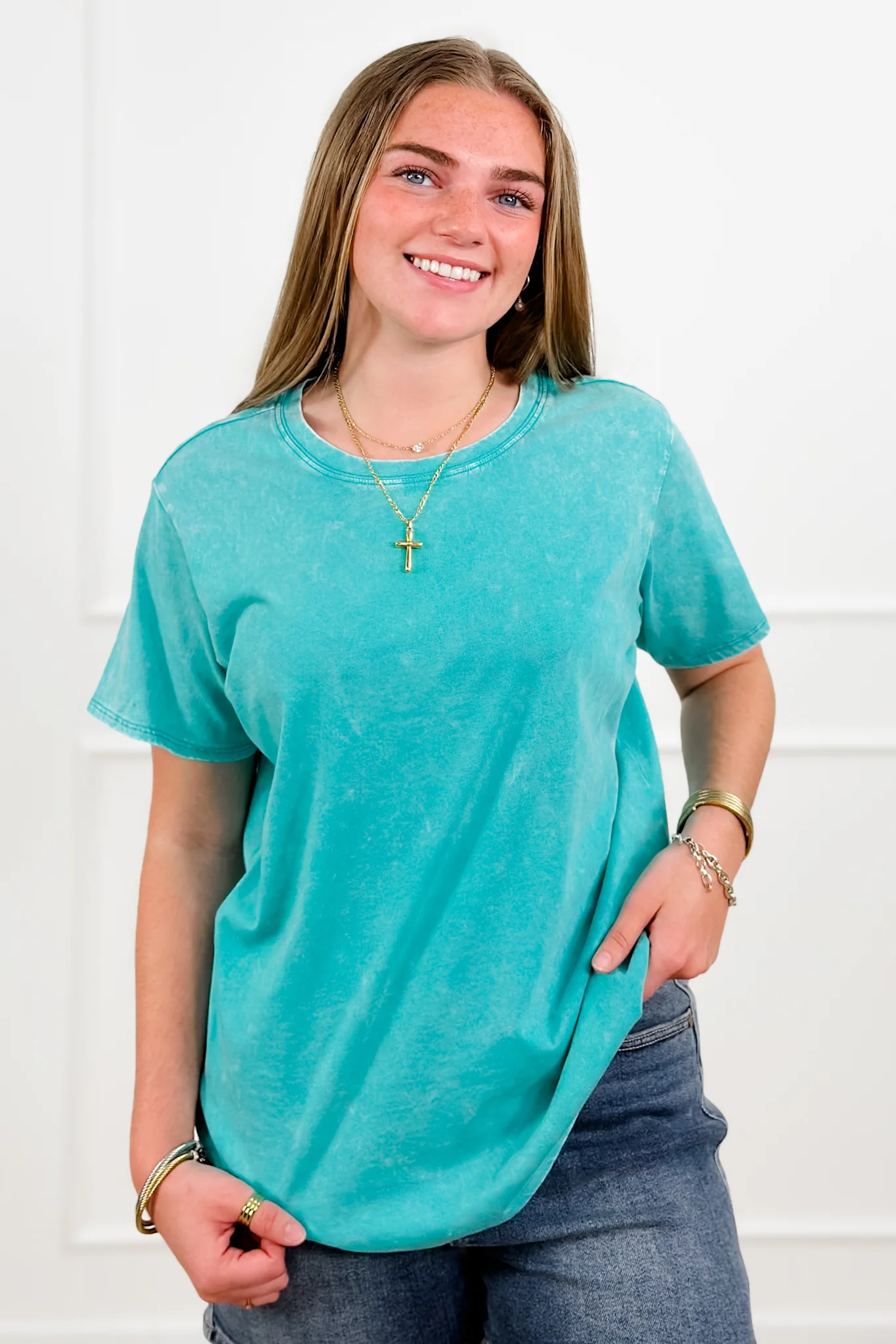 Door Buster! Zenana Washed Short Sleeve Top - Image 7