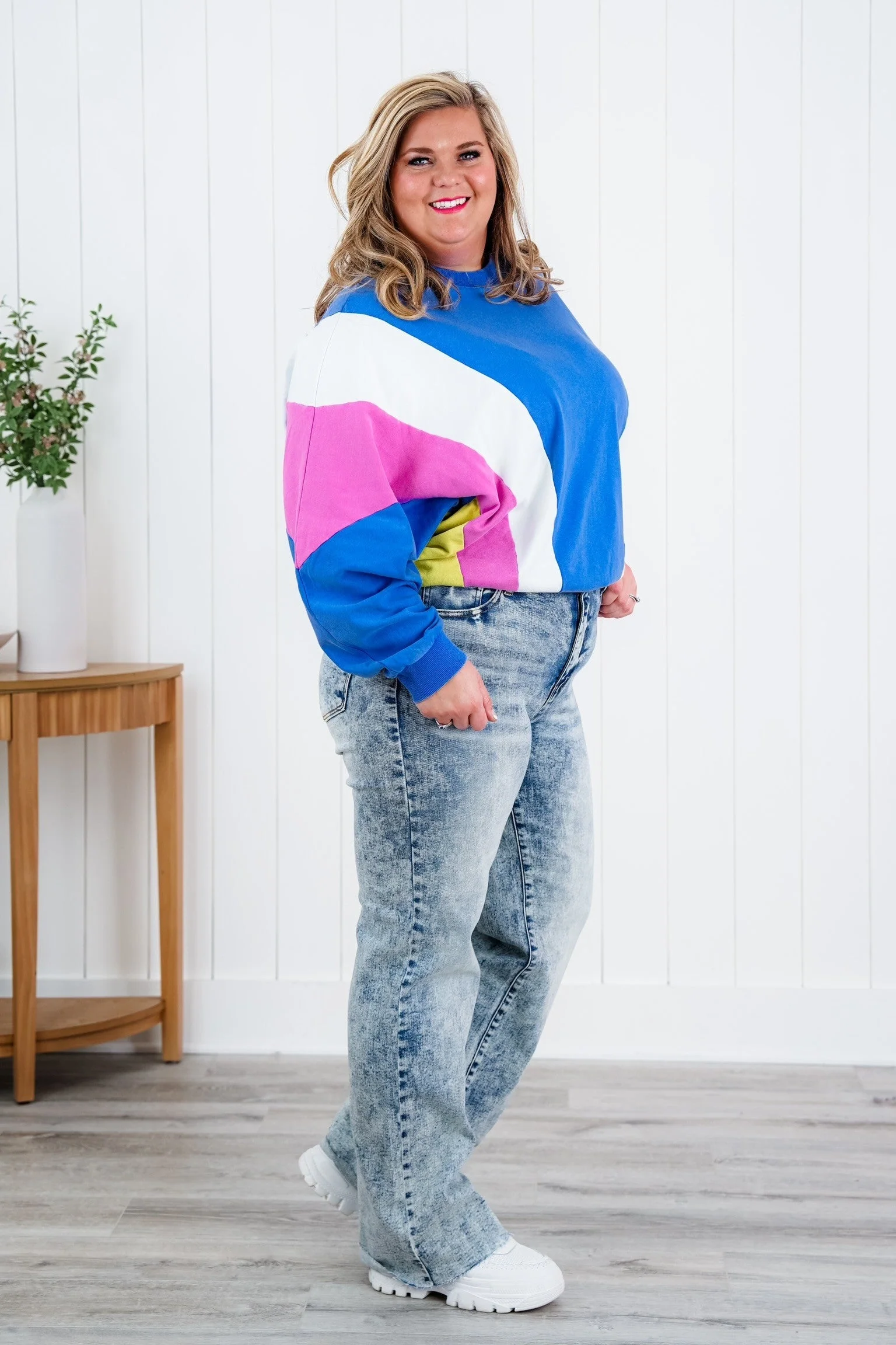 Judy Blue  Bad Blood High Rise Light Mineral Wash Raw Hem Wide Leg Jeans - Image 10