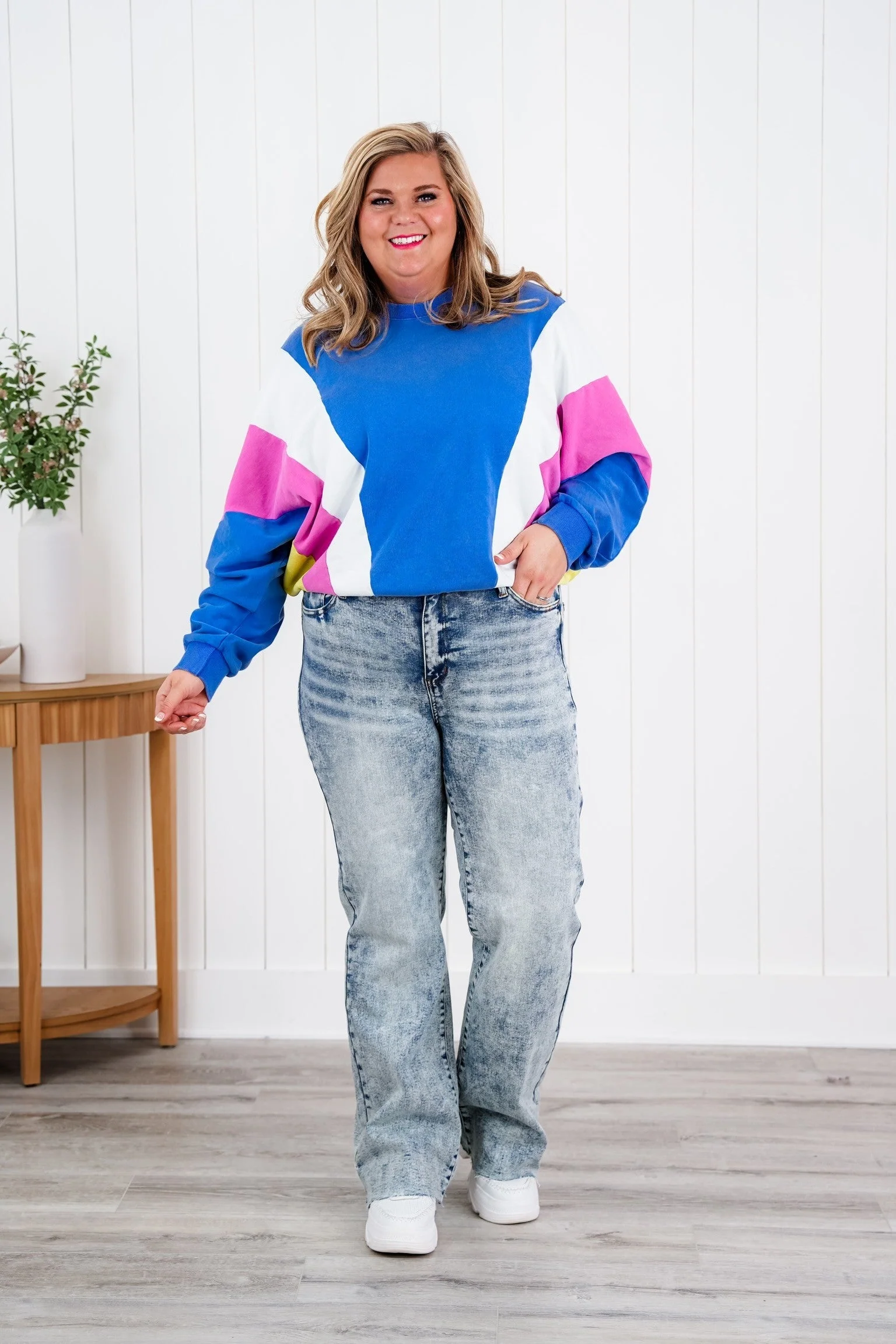 Judy Blue  Bad Blood High Rise Light Mineral Wash Raw Hem Wide Leg Jeans - Image 12