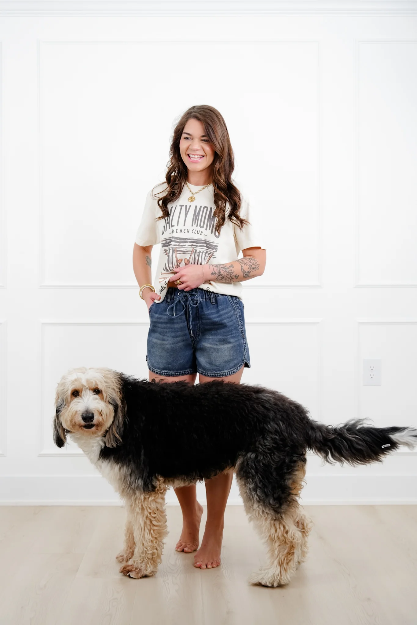 Judy Blue Dark Wash Featherweight Boxer Shorts - Image 3