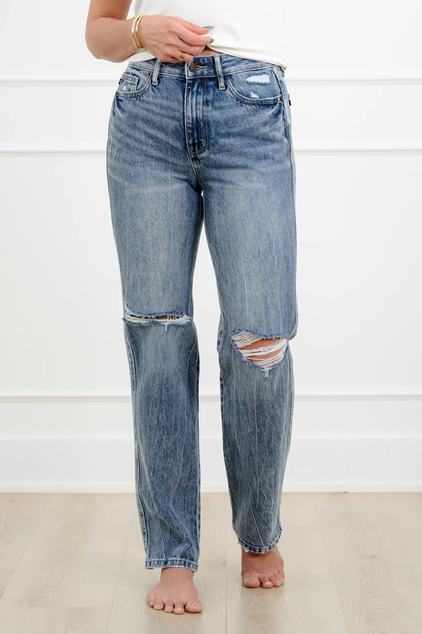 Judy Blue High Rise Medium Wash Rigid Magic Slim Straight Leg Jeans - Image 5