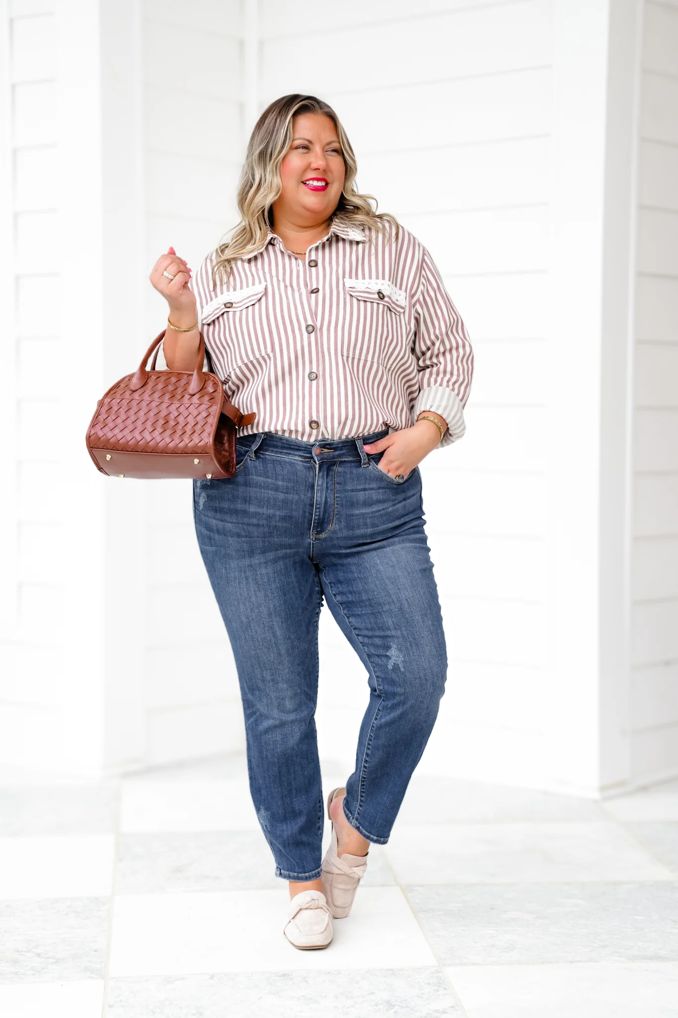 Judy Blue Meant To Be Mid Rise Dark Wash Multiple Inseam Relaxed Fit Jeans - Image 6