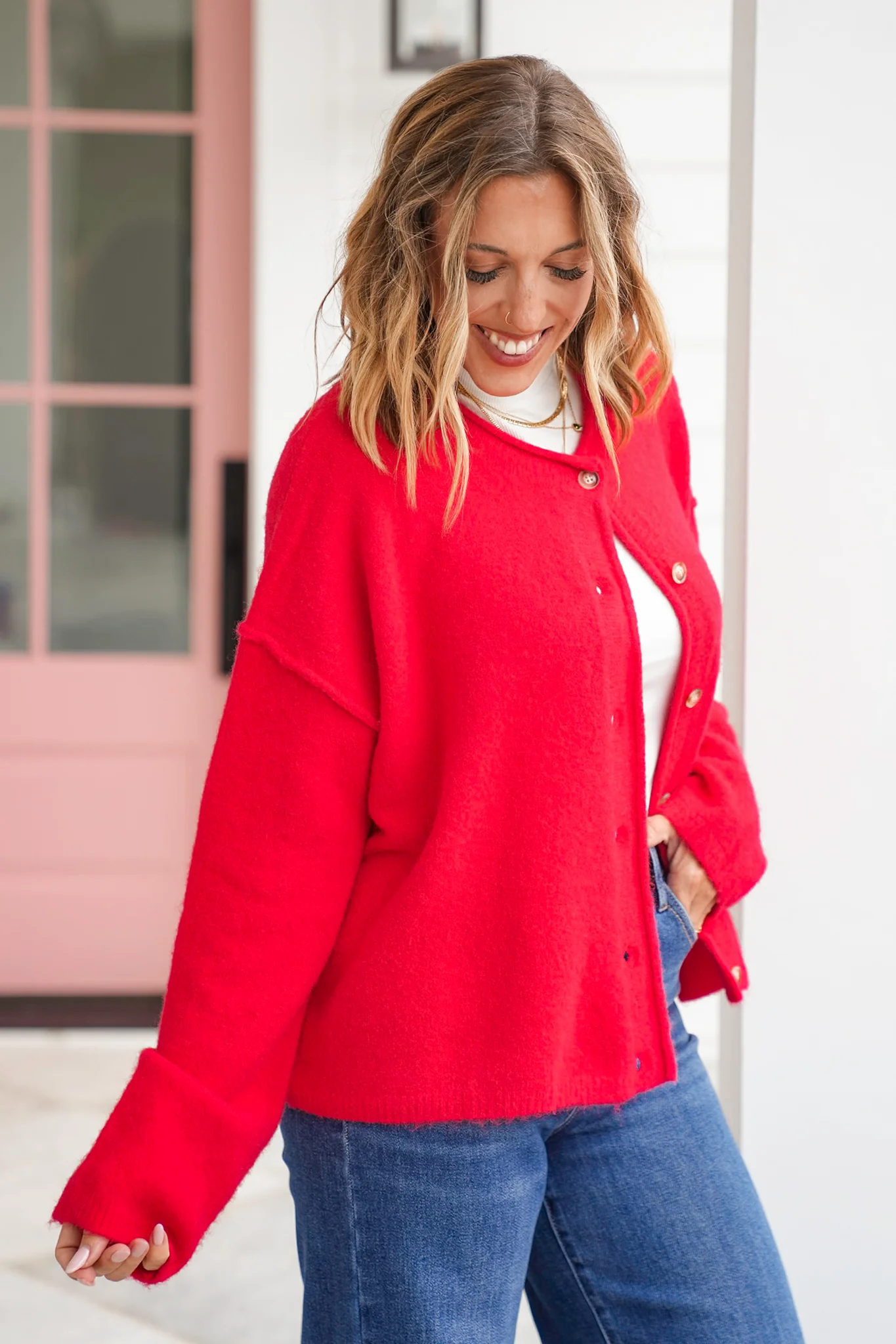 Long Sleeve Button Down Cardigan - Image 6