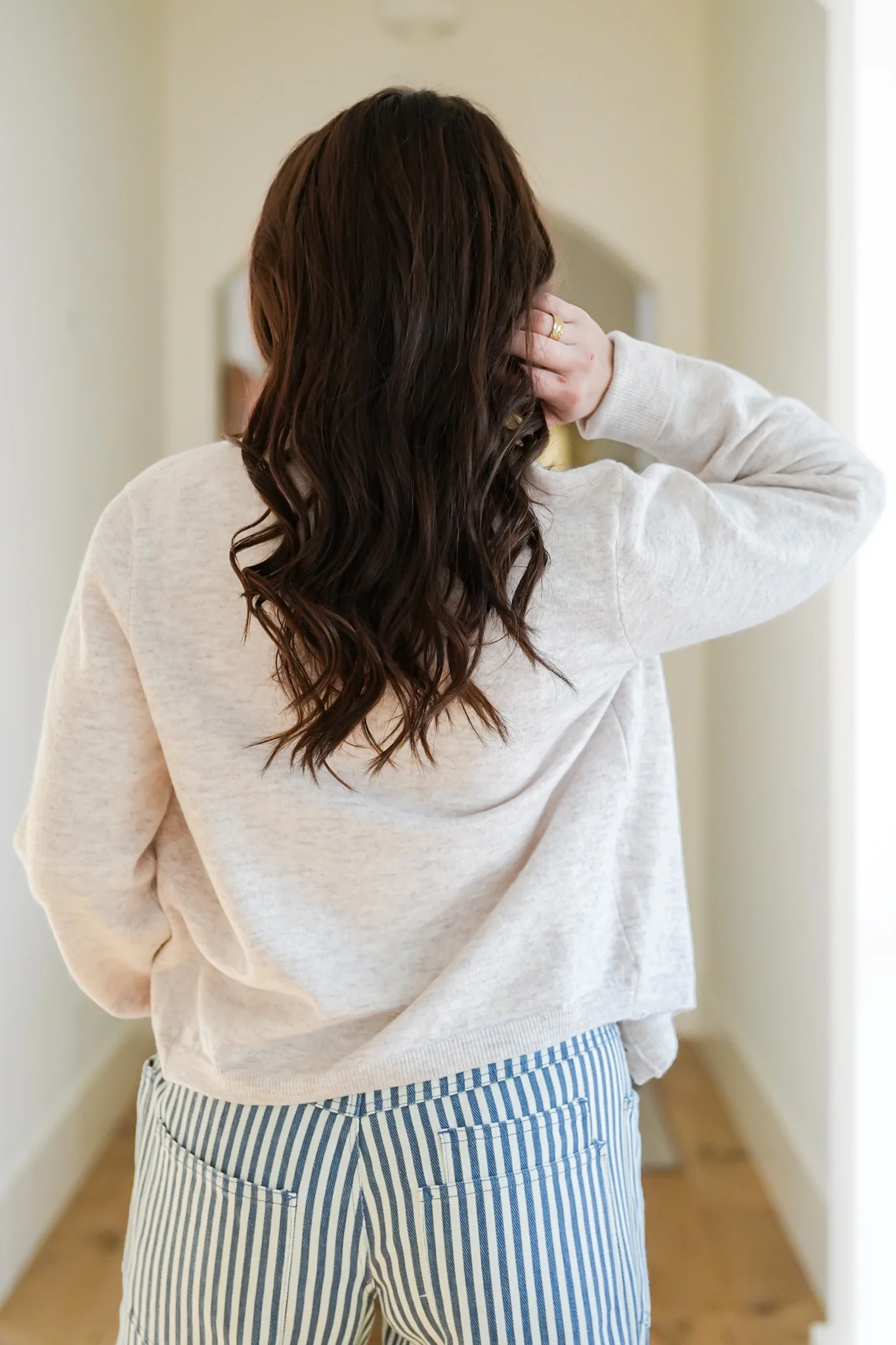 Long Sleeve Cardigan with Flower Buttons - Image 10