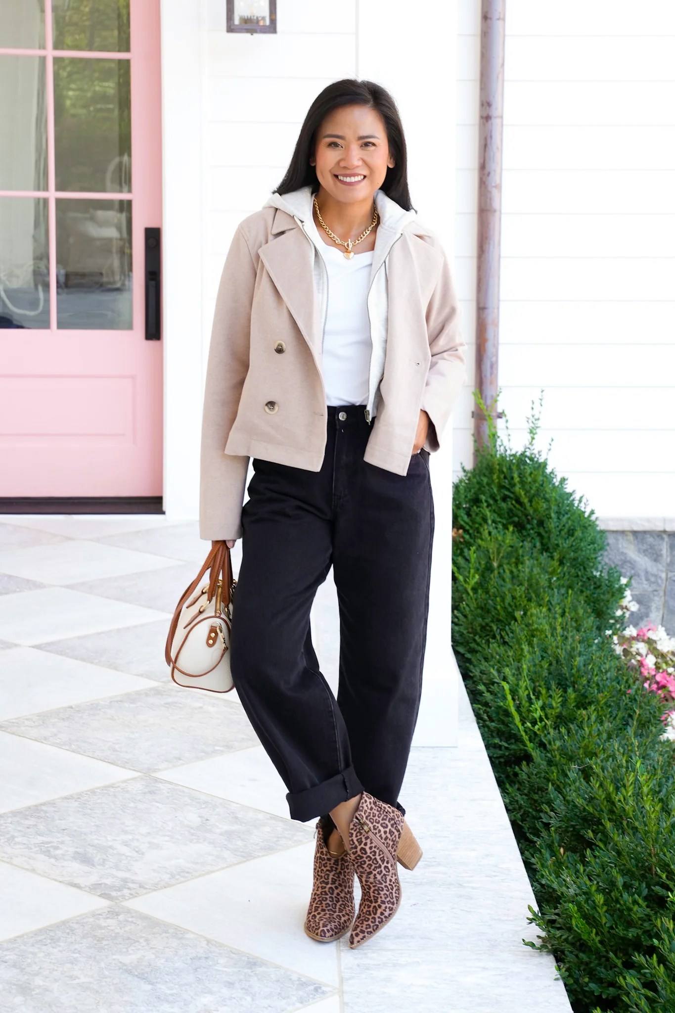 Long Sleeve Double Breasted Layered Jacket - Image 9