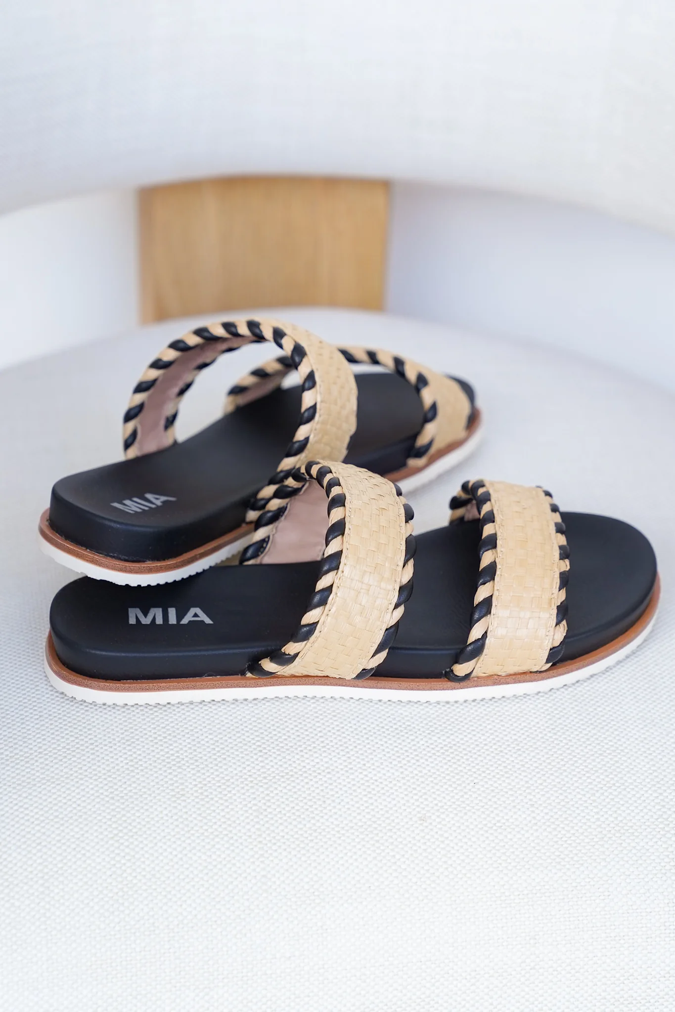 MIA Braided Double Strap Woven Slide Sandal - Image 5