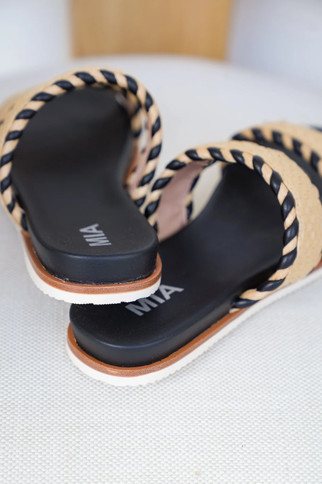 MIA Braided Double Strap Woven Slide Sandal - Image 6