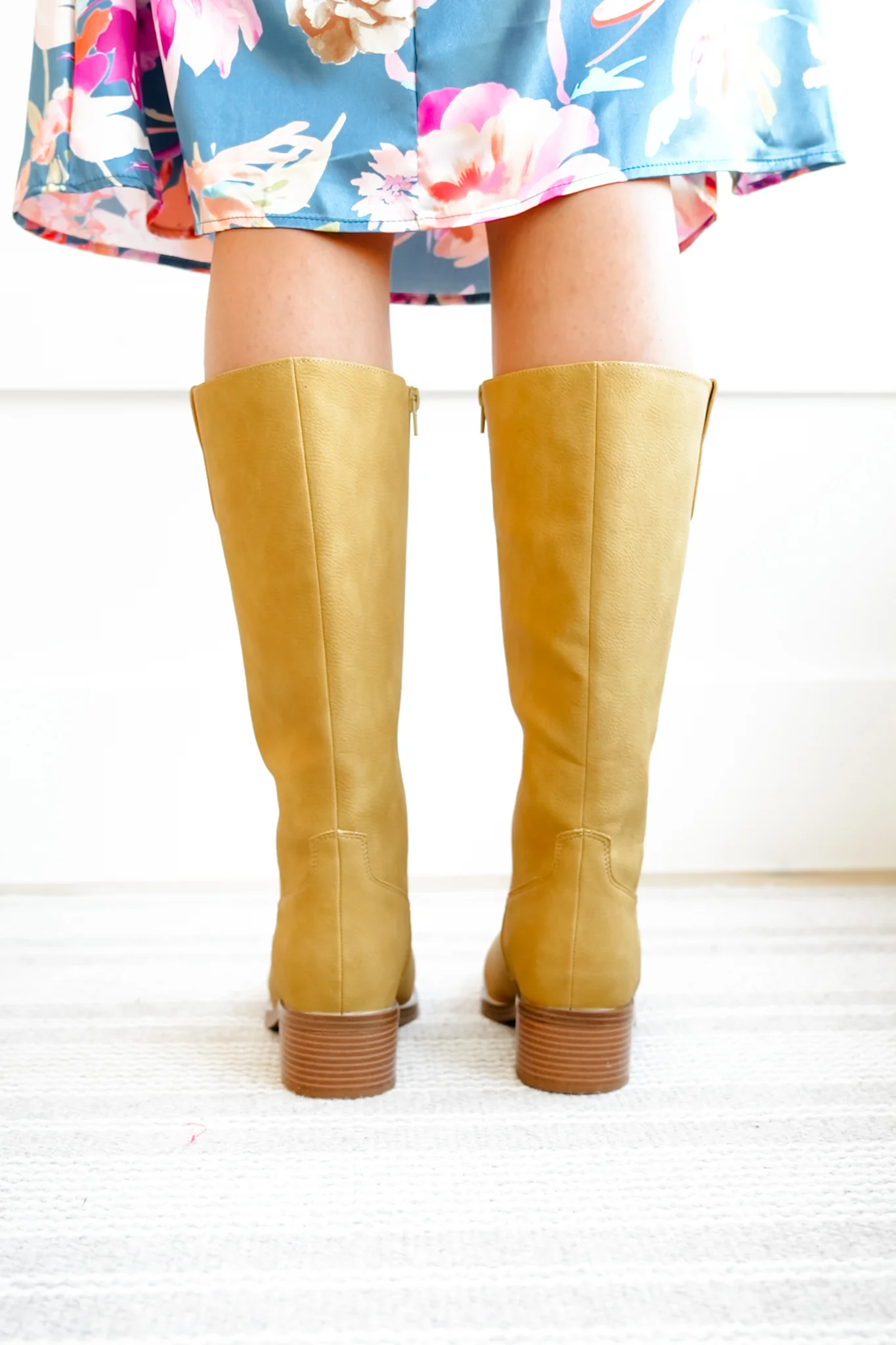 MIA Chic Pull On Knee High Boot with Stacked Heel - Image 5
