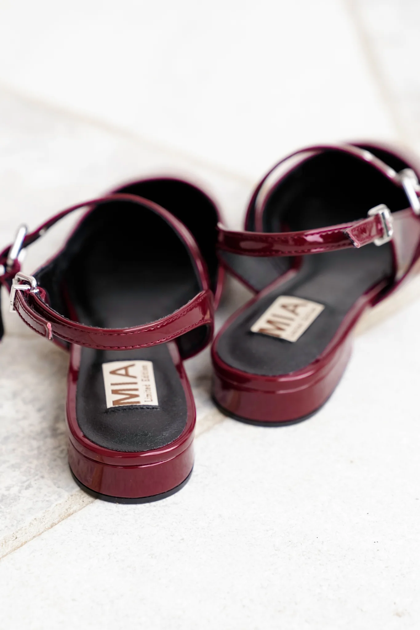 MIA Pointed Toe Slingback Flats with Adjustable Buckles - Image 7