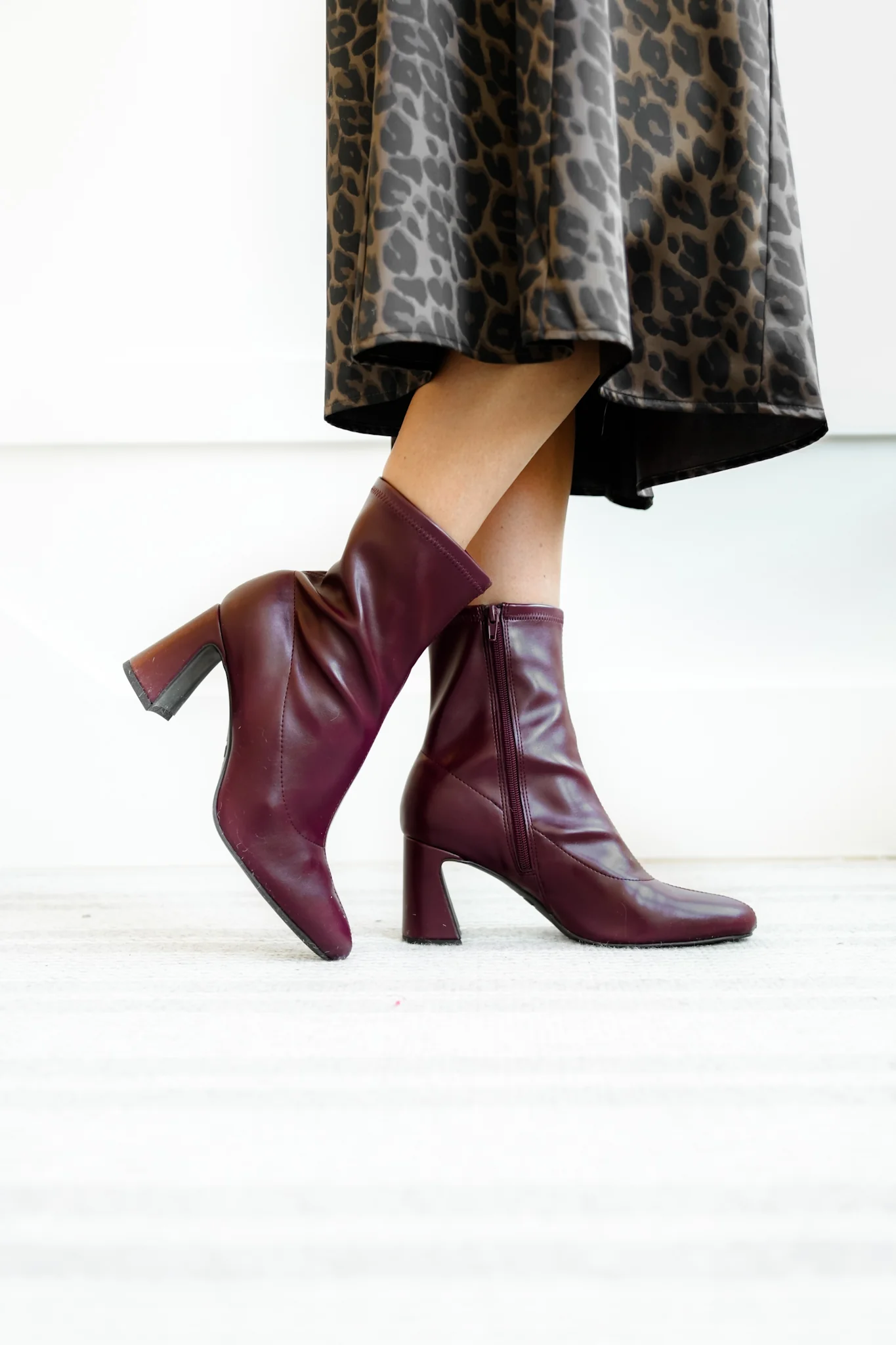 MIA Sleek Vegan Leather Block Heel Ankle Boot - Image 5
