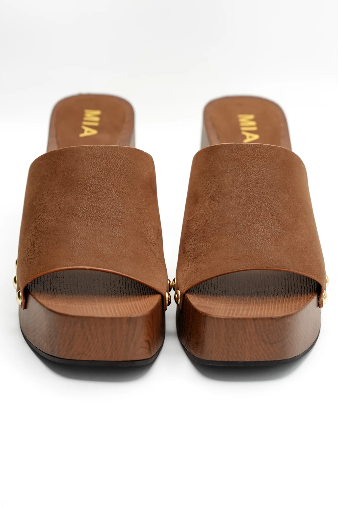MIA Studded Platform Clog Mule with Block Heel - Image 2