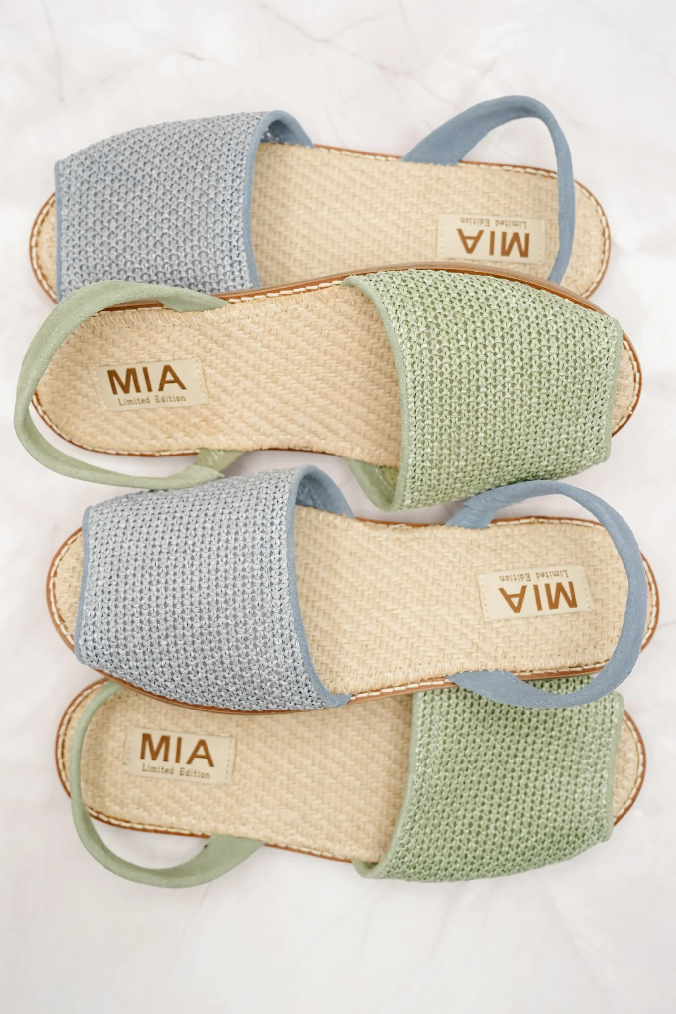 MIA Textured Fabric Slingback Comfort Flat - Image 3