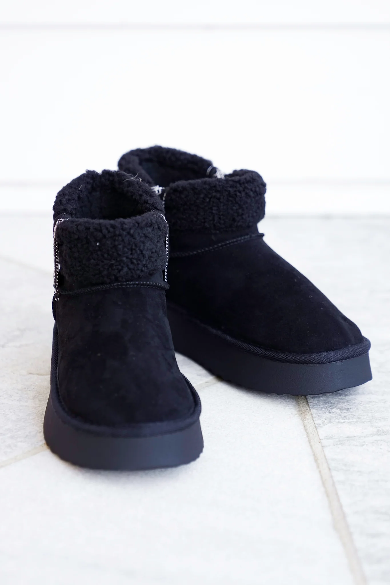 MIA Vegan Suede Sherpa Ankle Boot - Image 4