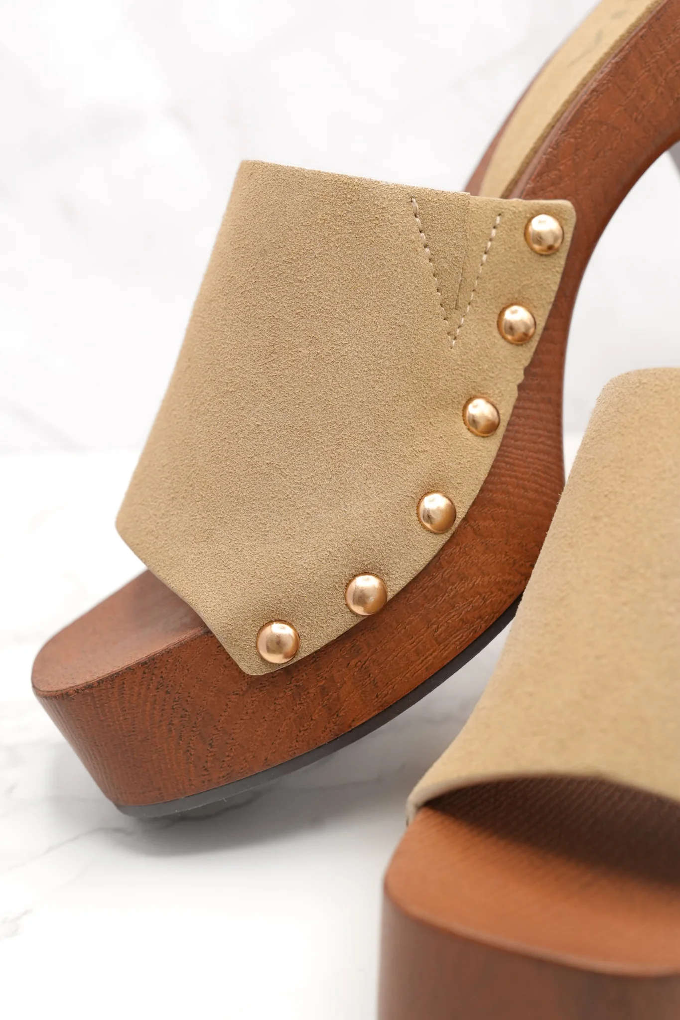 MIA Vegan Suede Slide Platform Heel - Image 4