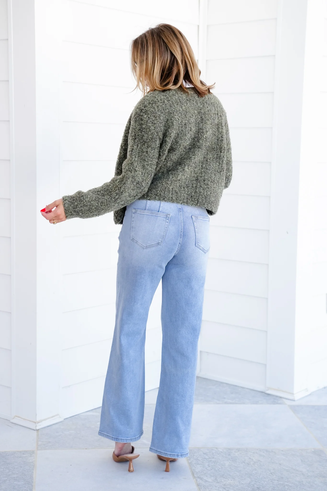 Mica High Rise Light Wash Wide Leg Jeans - Image 6