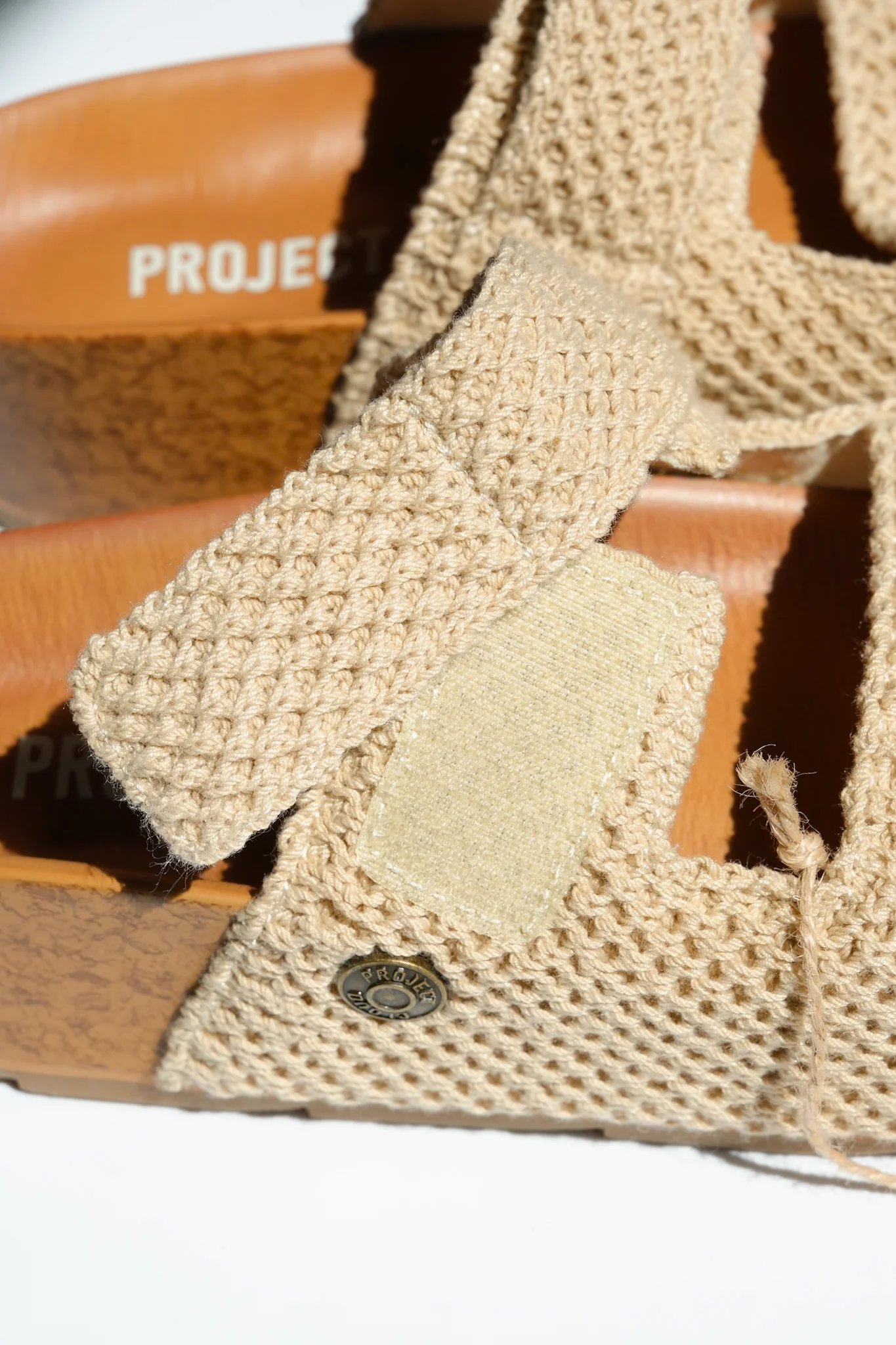 Natural Crochet Cork Platform Sandal - Image 4