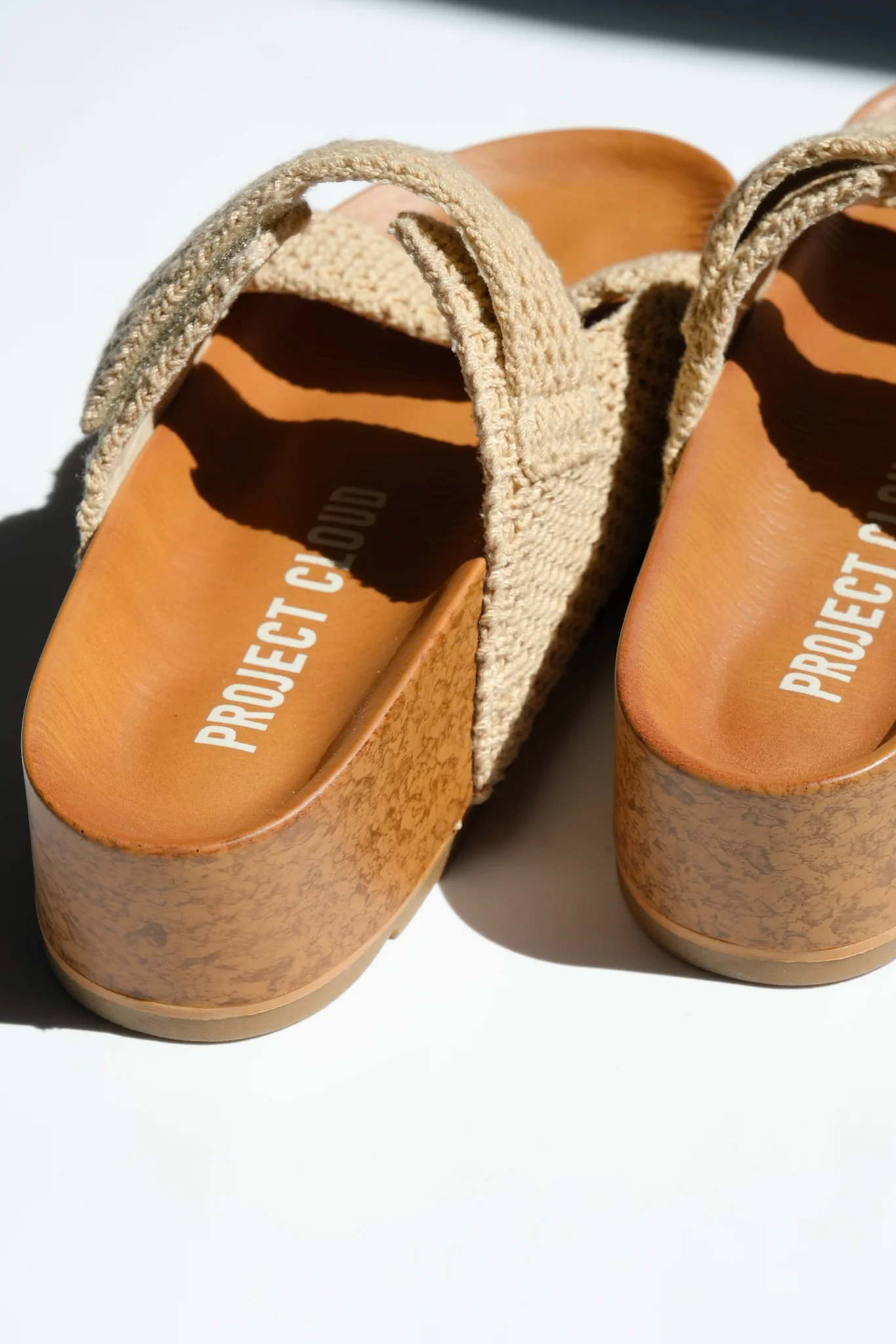 Natural Crochet Cork Platform Sandal - Image 5