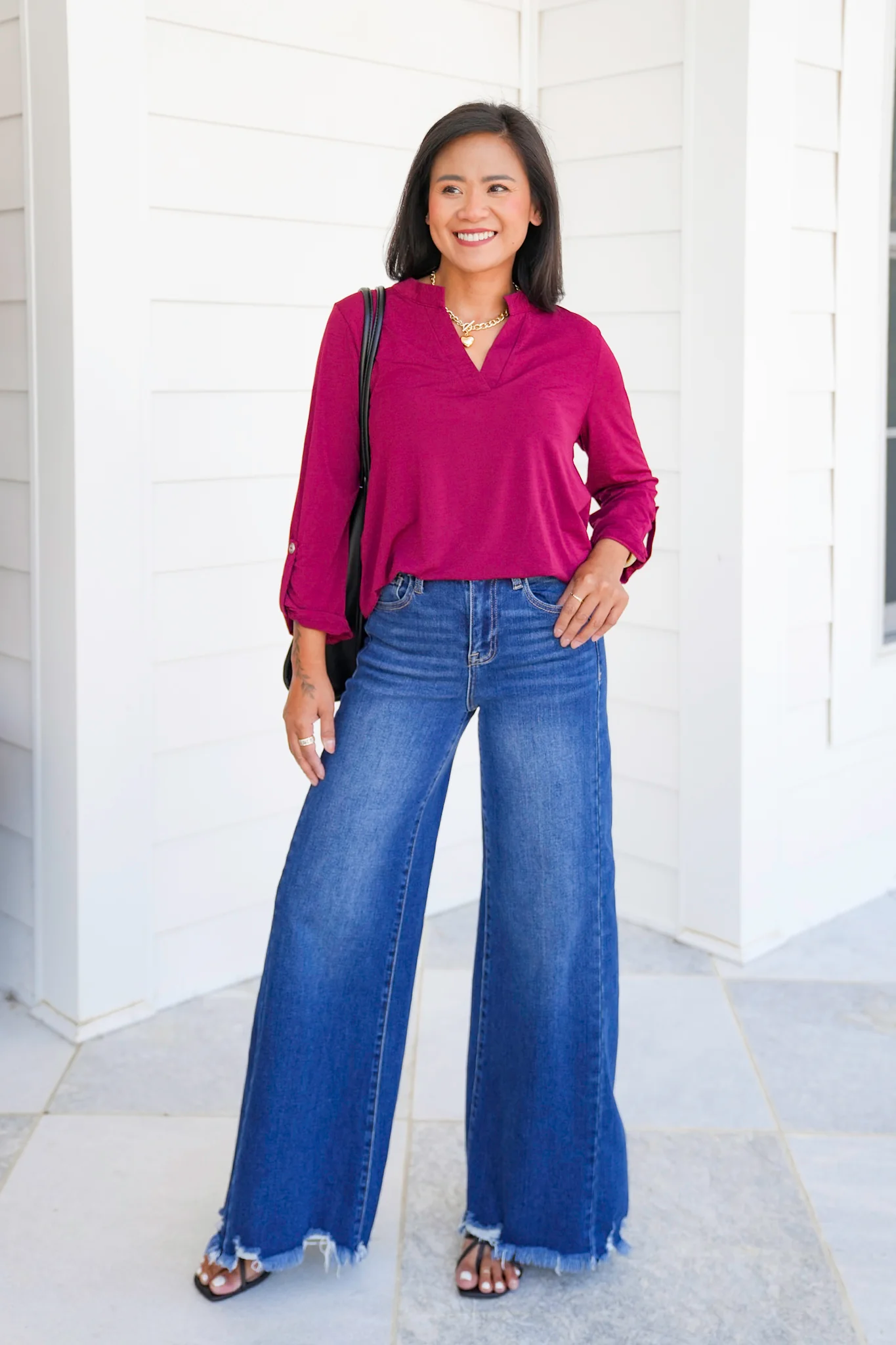 Door Buster! Plus/Reg 3/4 Sleeve Split Neck Tunic Top - Image 10