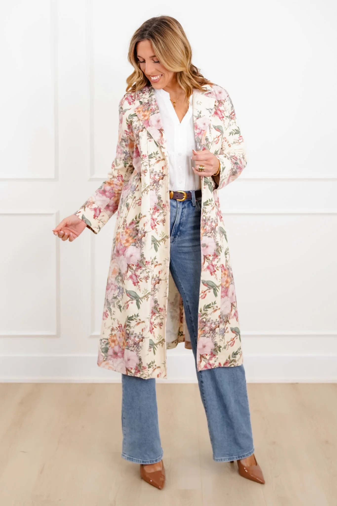 Plus/Reg Floral Print Long Sleeve Jacket - Image 8