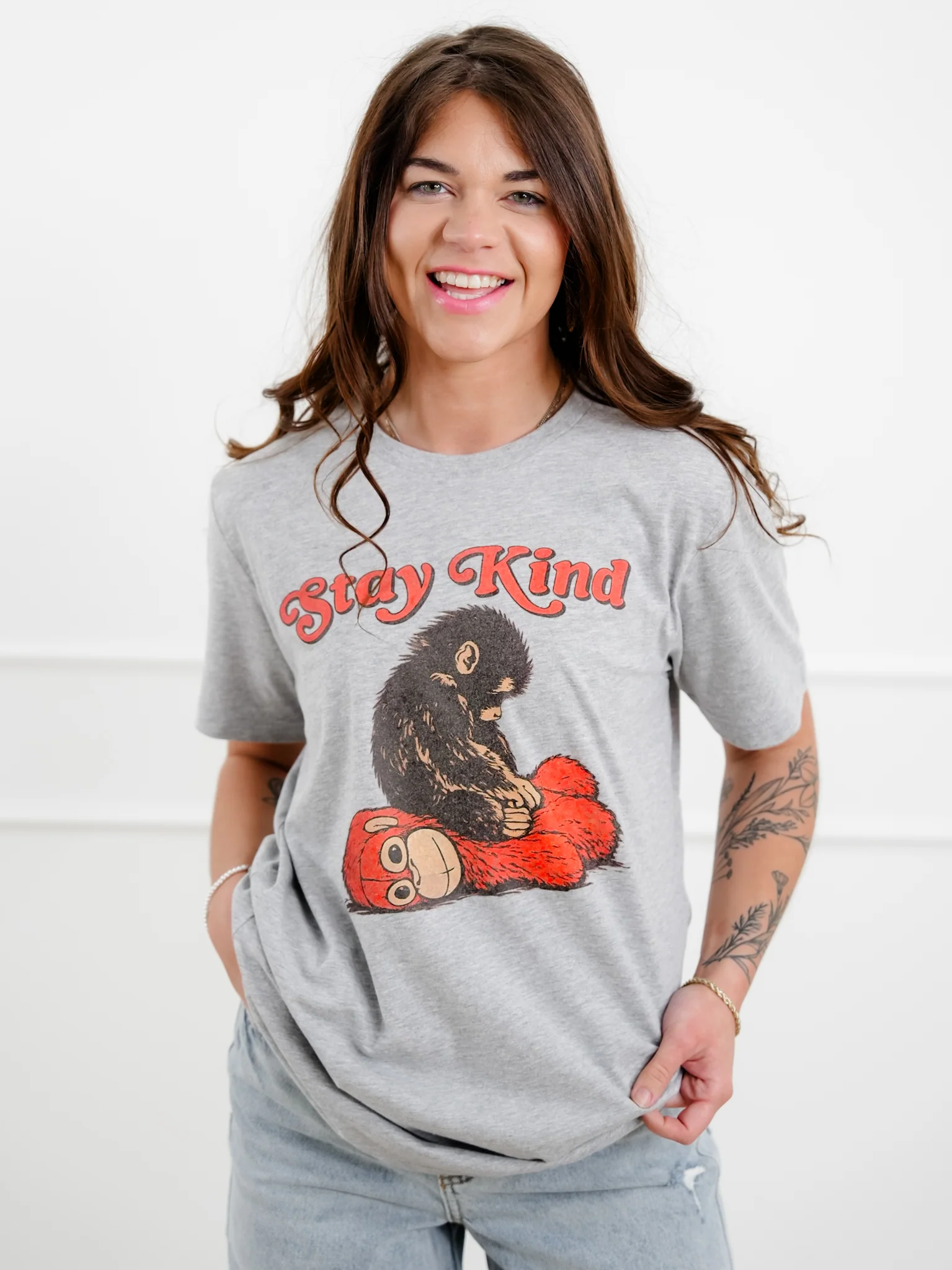 Plus/Reg Short Sleeve "Stay Kind" Graphic Tee - Image 2