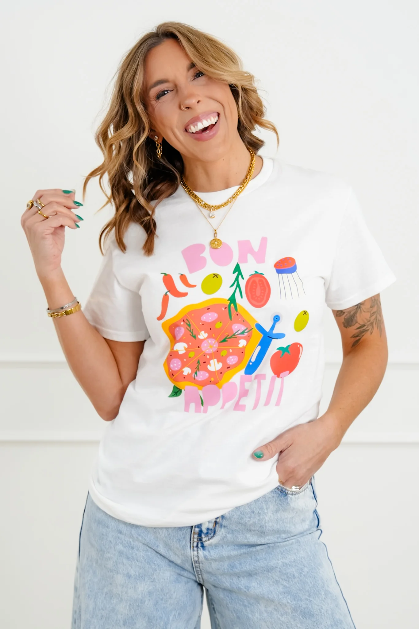 Plus/Reg Short Sleeve "Bon Appétit" Graphic Tee - Image 3