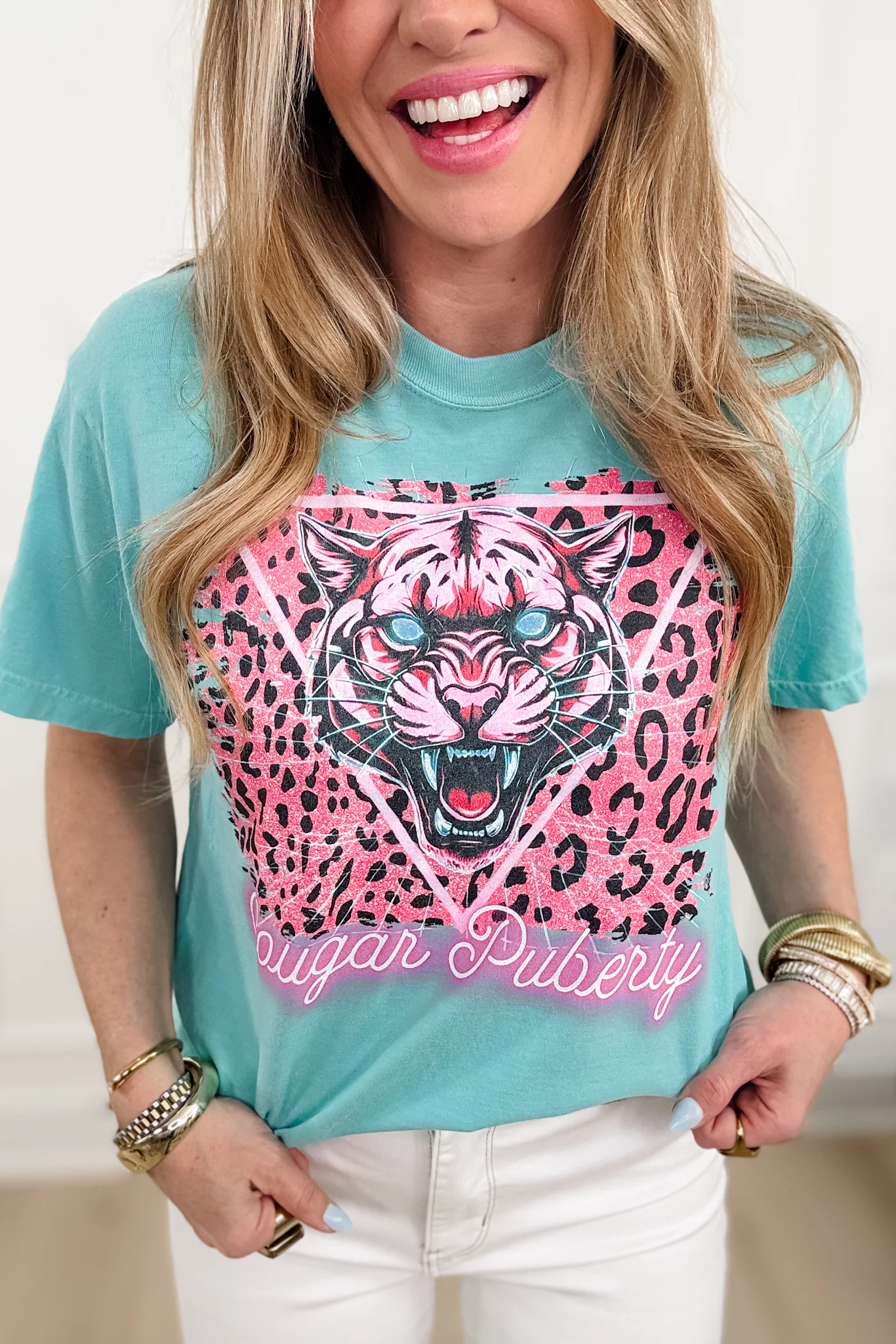 Plus/Reg Short Sleeve "Cougar Puberty" Graphic Tee - Image 3
