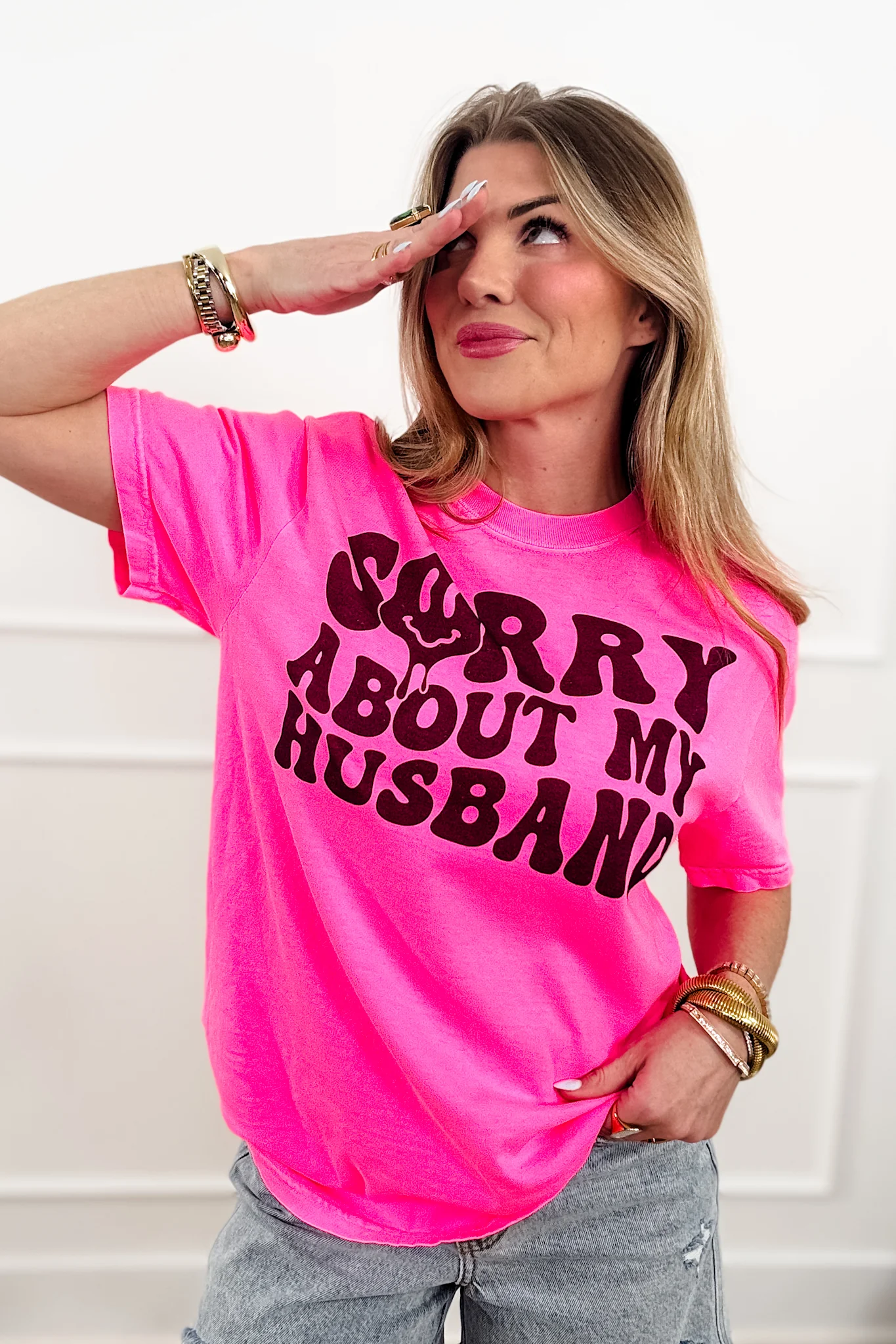 Plus/Reg Short Sleeve "Sorry About My Husband" Graphic Tee - Image 3