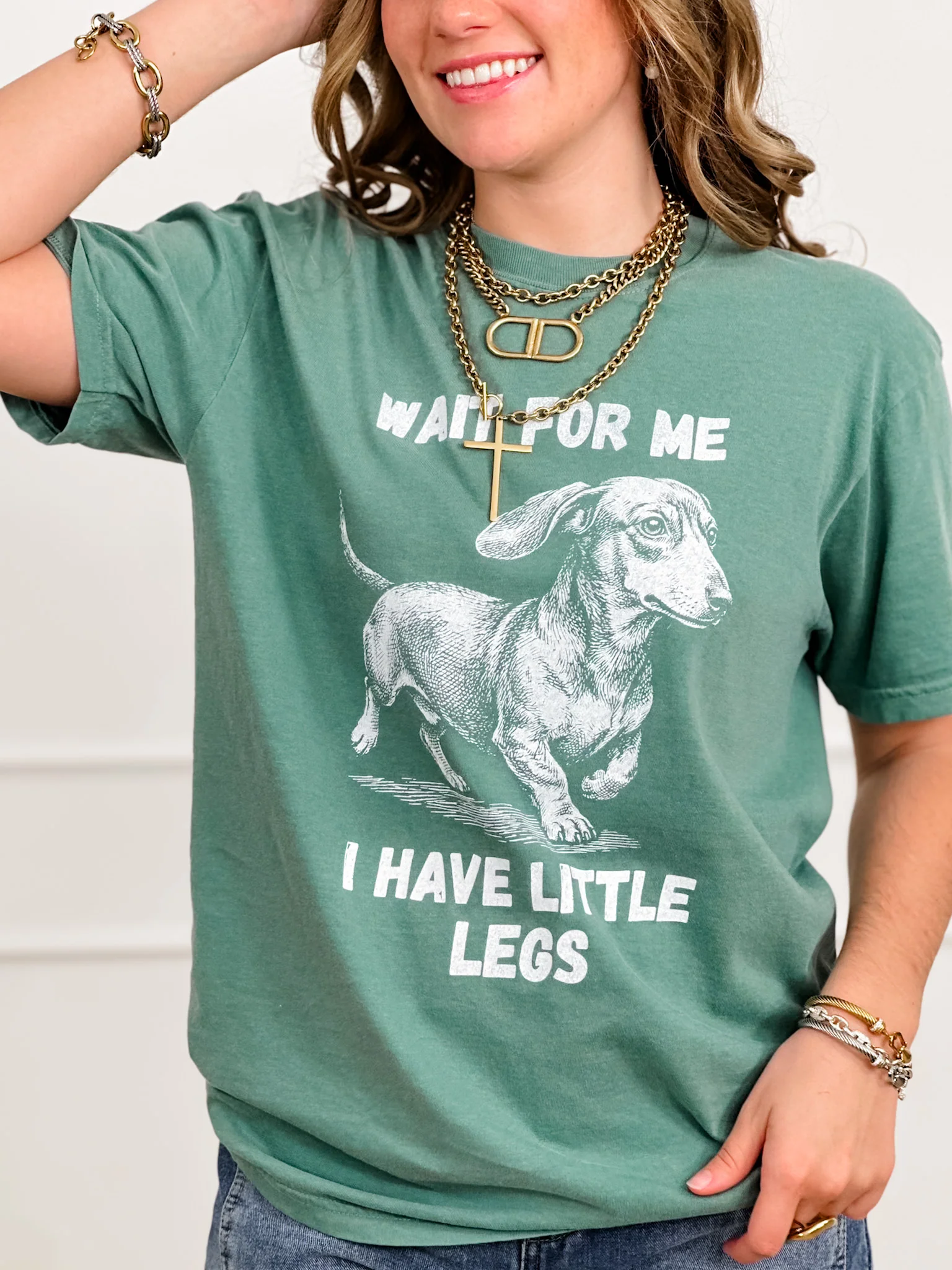 Plus/Reg Short Sleeve "Wait For Me..." Graphic Tee - Image 2