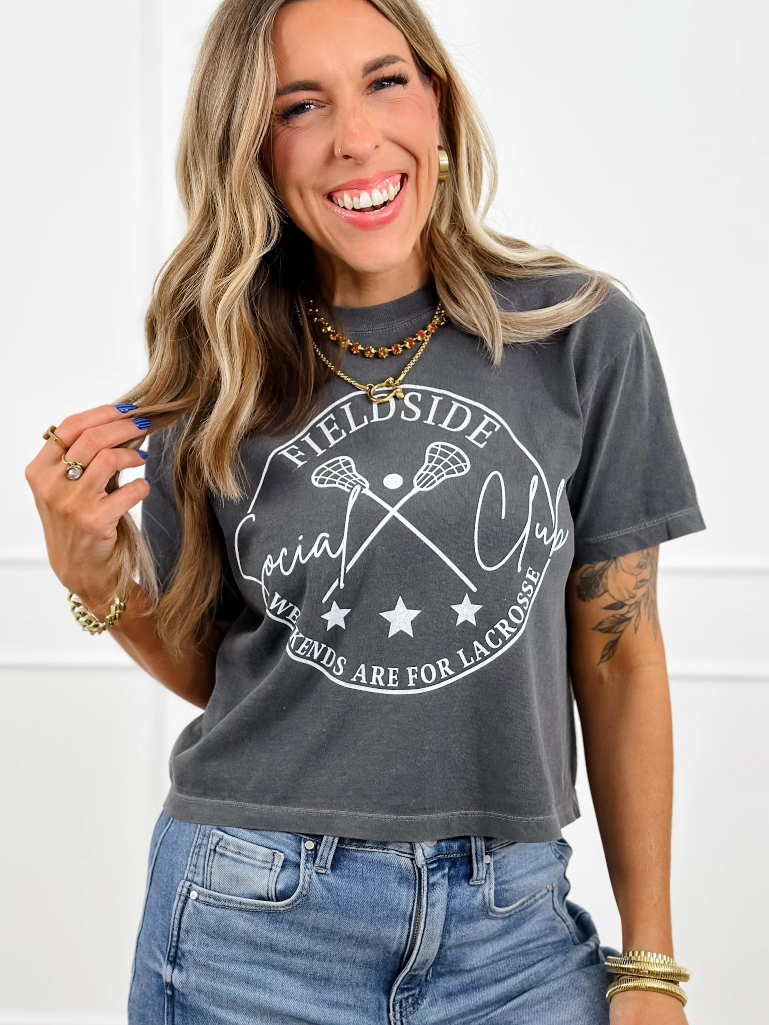 Plus/Reg Short Sleeve "Weekends Are For Lacrosse" Graphic Tee