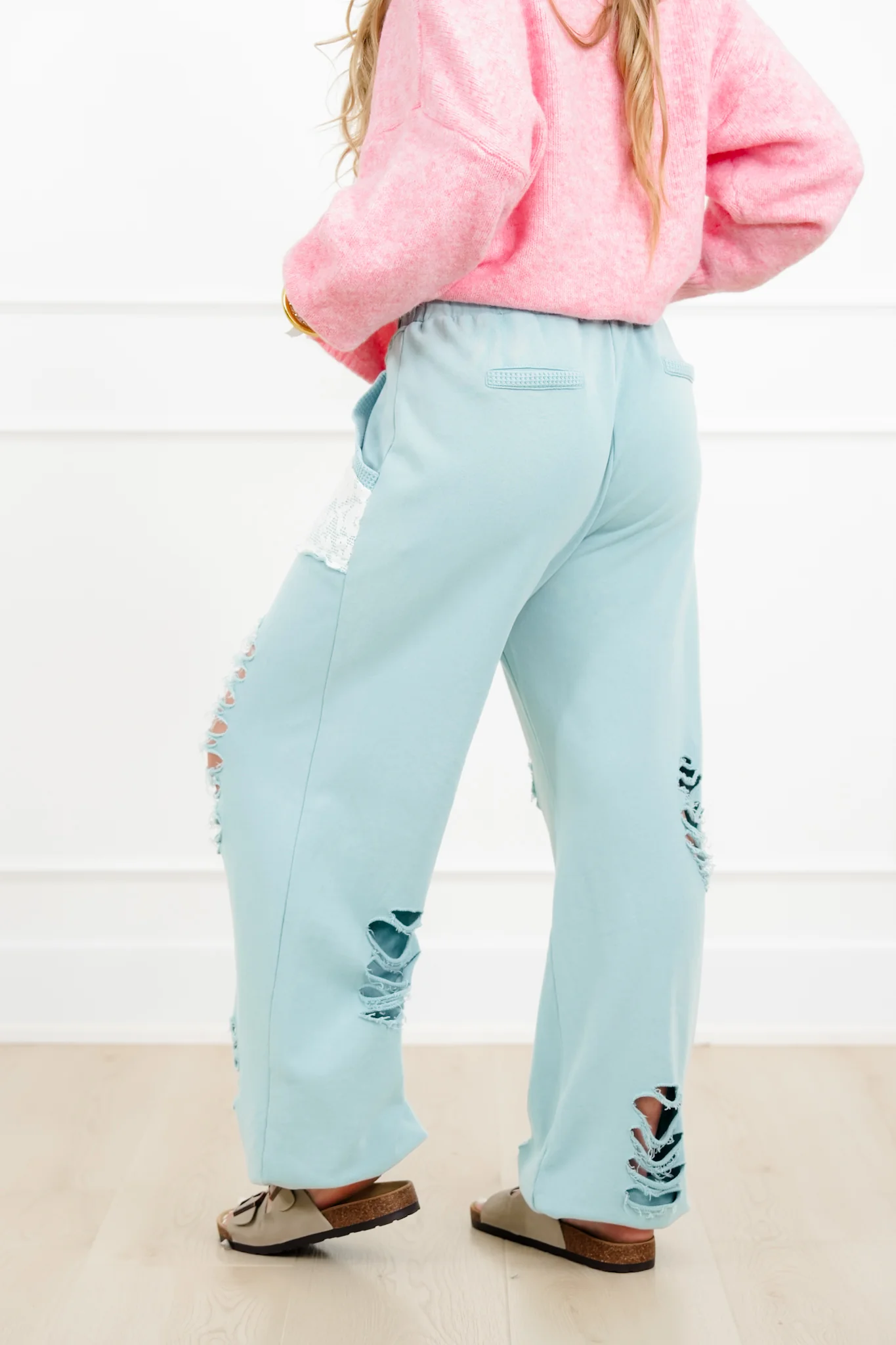 POL Distressed Elastic Waistband Jogger Pants - Image 6