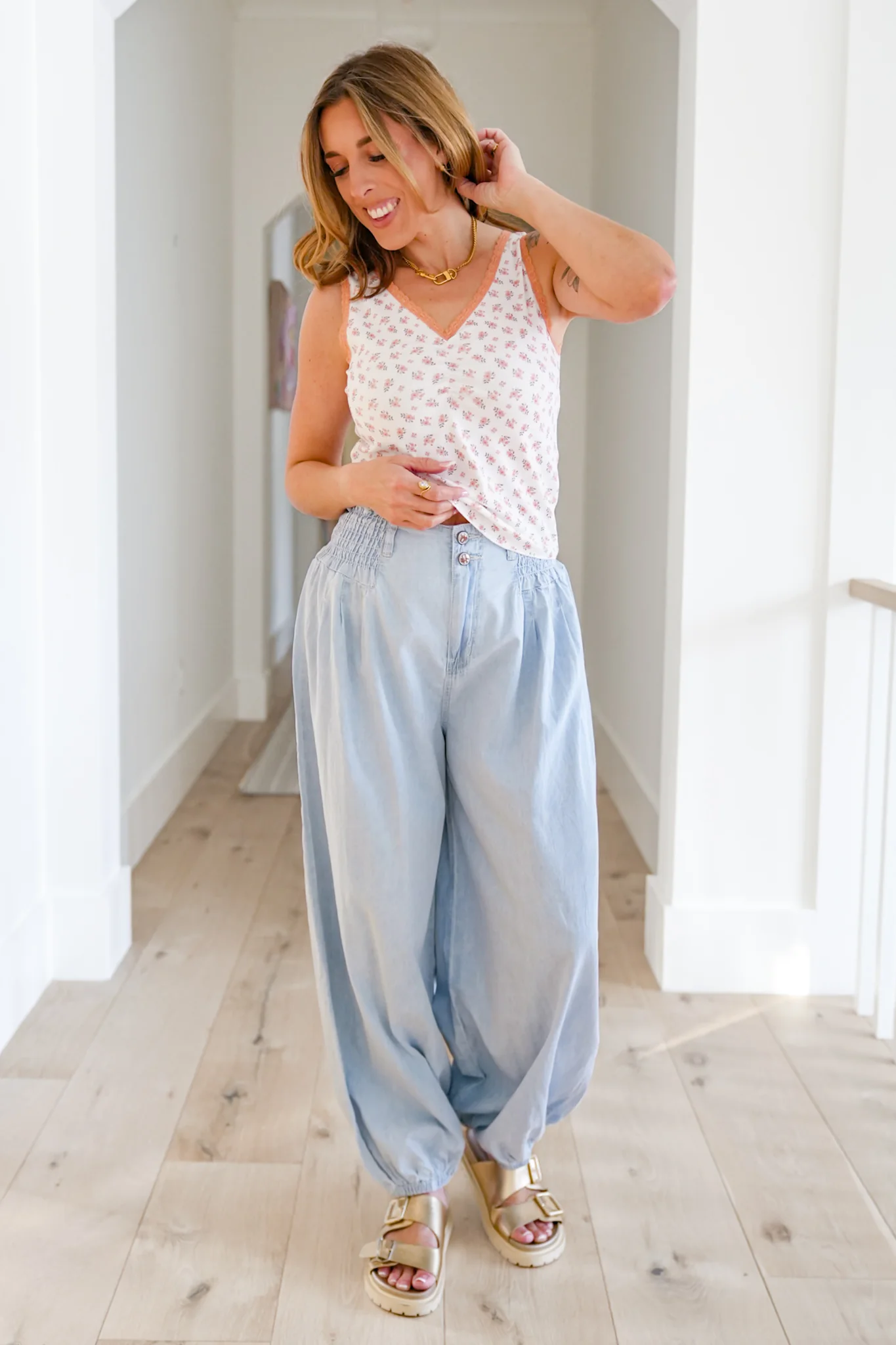 POL Light Wash Joggers Pants - Image 2