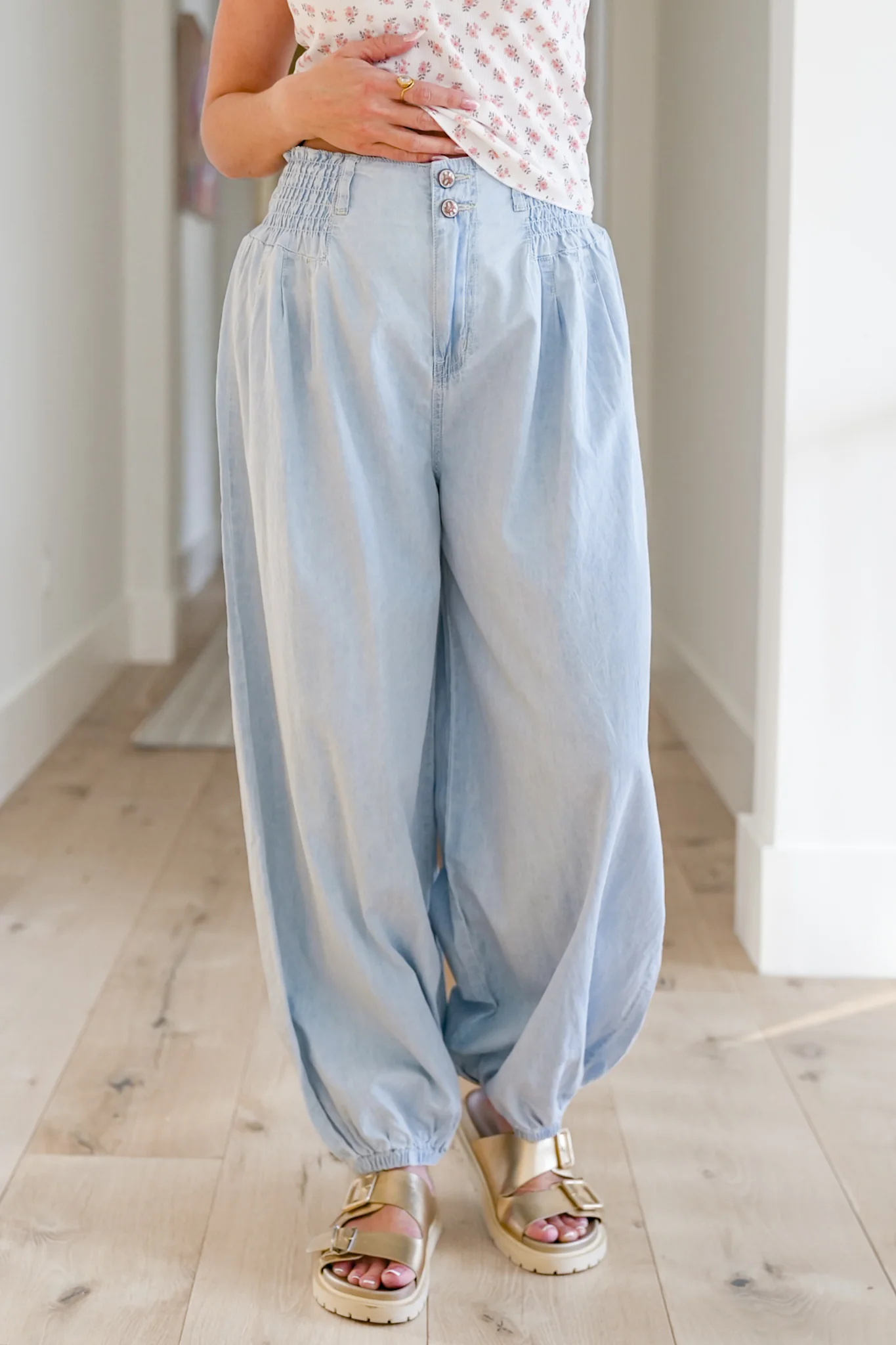 POL Light Wash Joggers Pants - Image 3
