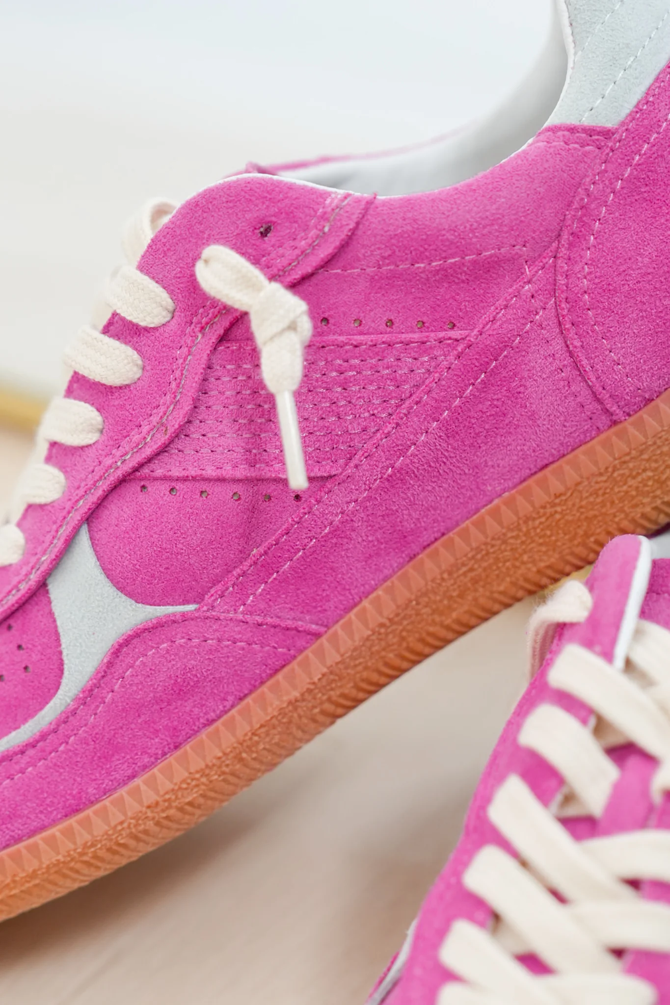 Retro Vegan Suede Lace Up Sneaker - Image 4
