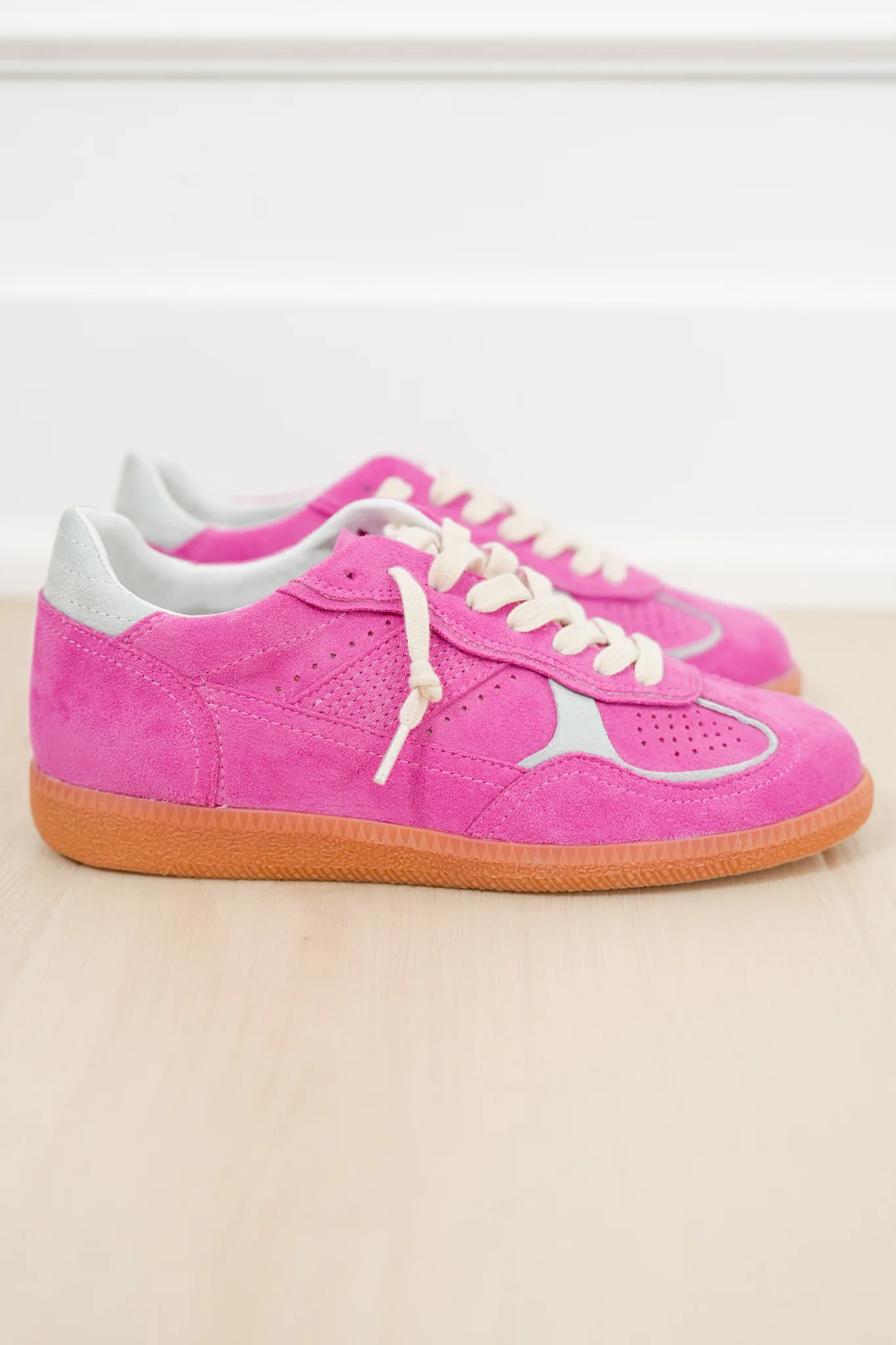 Retro Vegan Suede Lace Up Sneaker - Image 6
