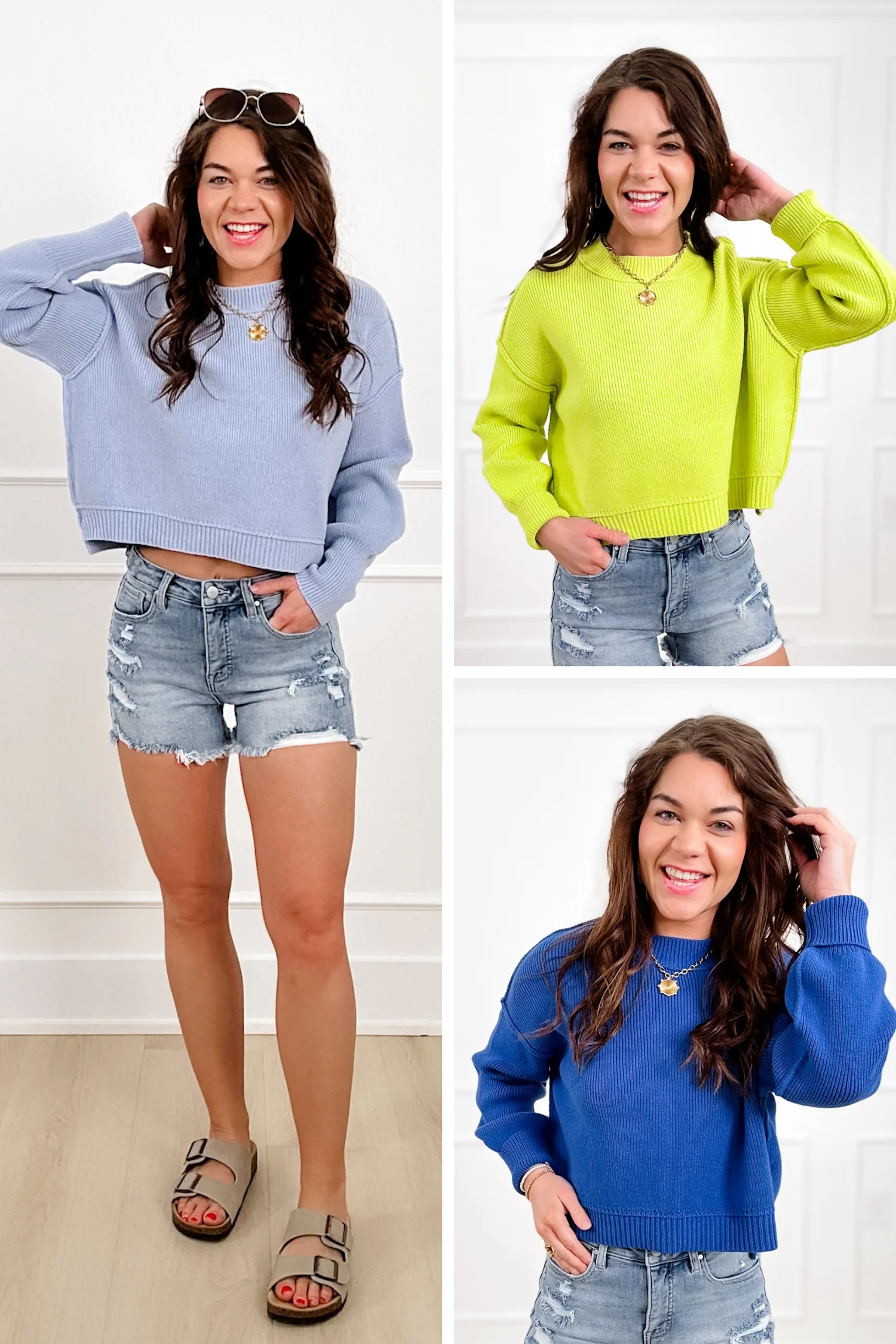 Ribbed Long Sleeve Round Neck Pullover Sweater