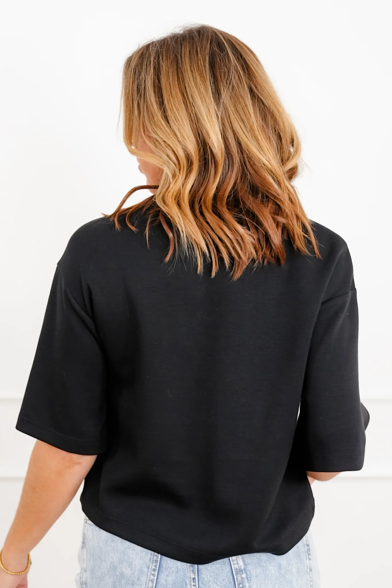 Short Sleeve Drop Shoulder Knit Top - Image 7