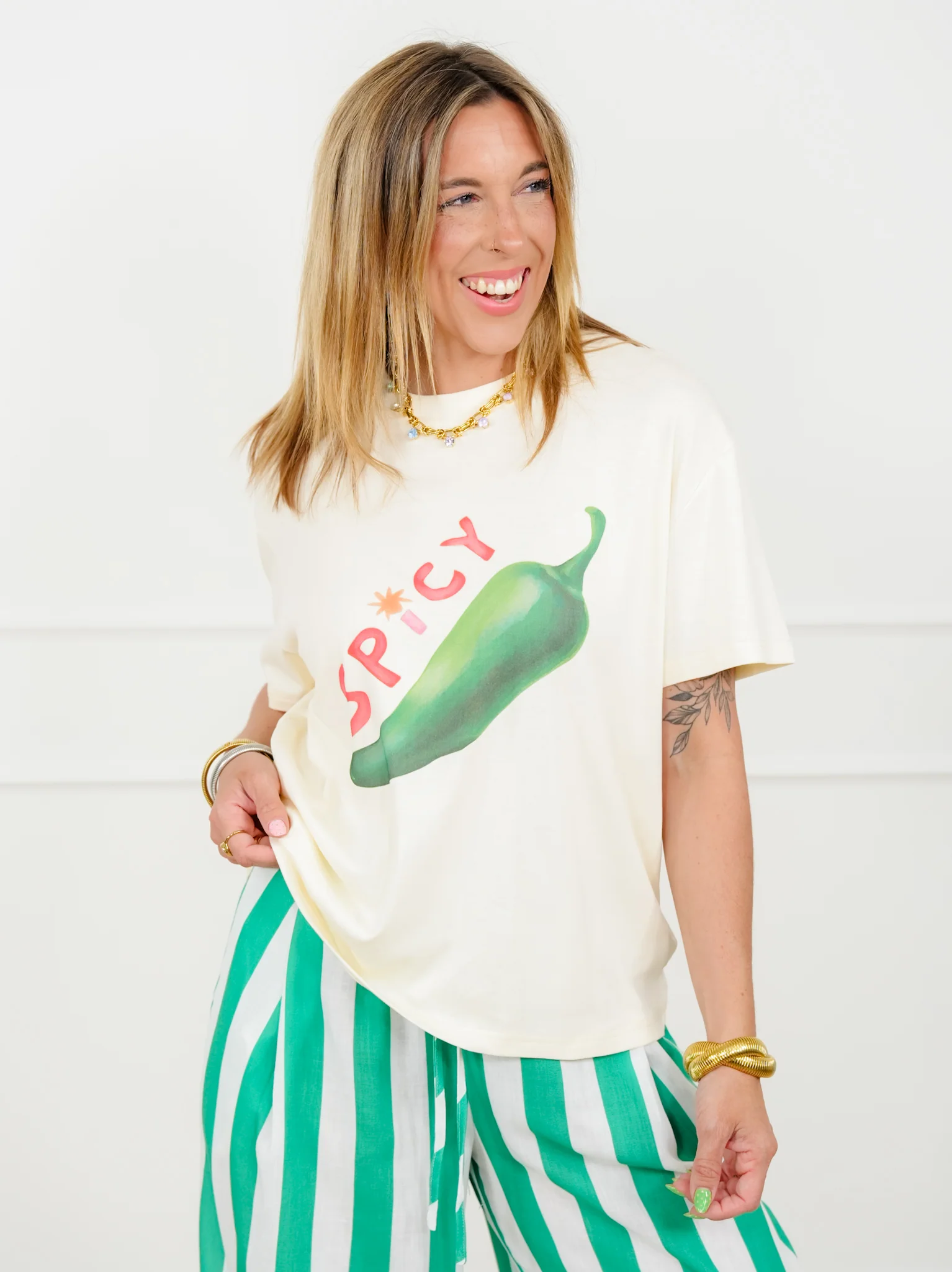 Short Sleeve "Spicy" Graphic Top - Image 2