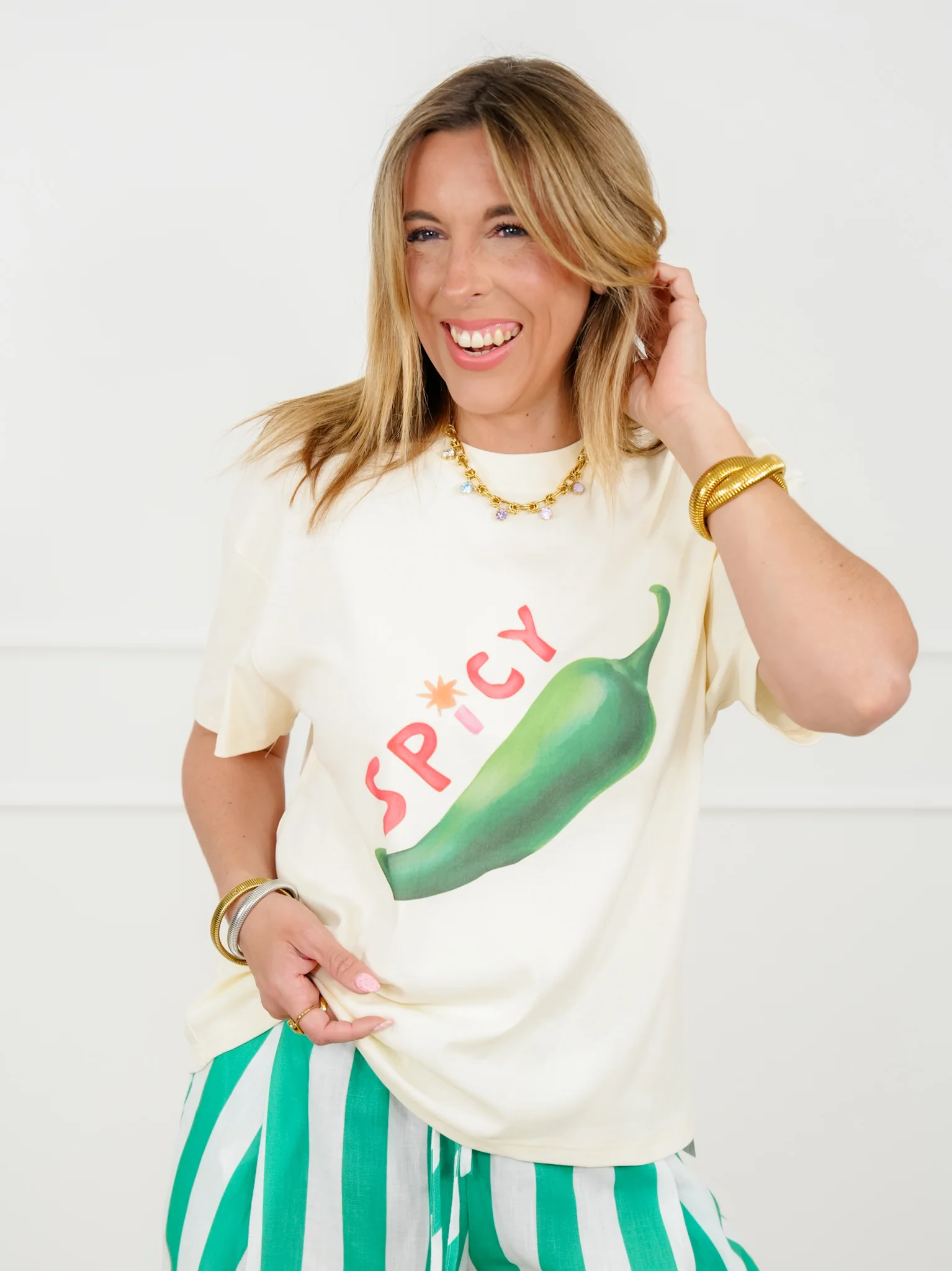 Short Sleeve "Spicy" Graphic Top - Image 4