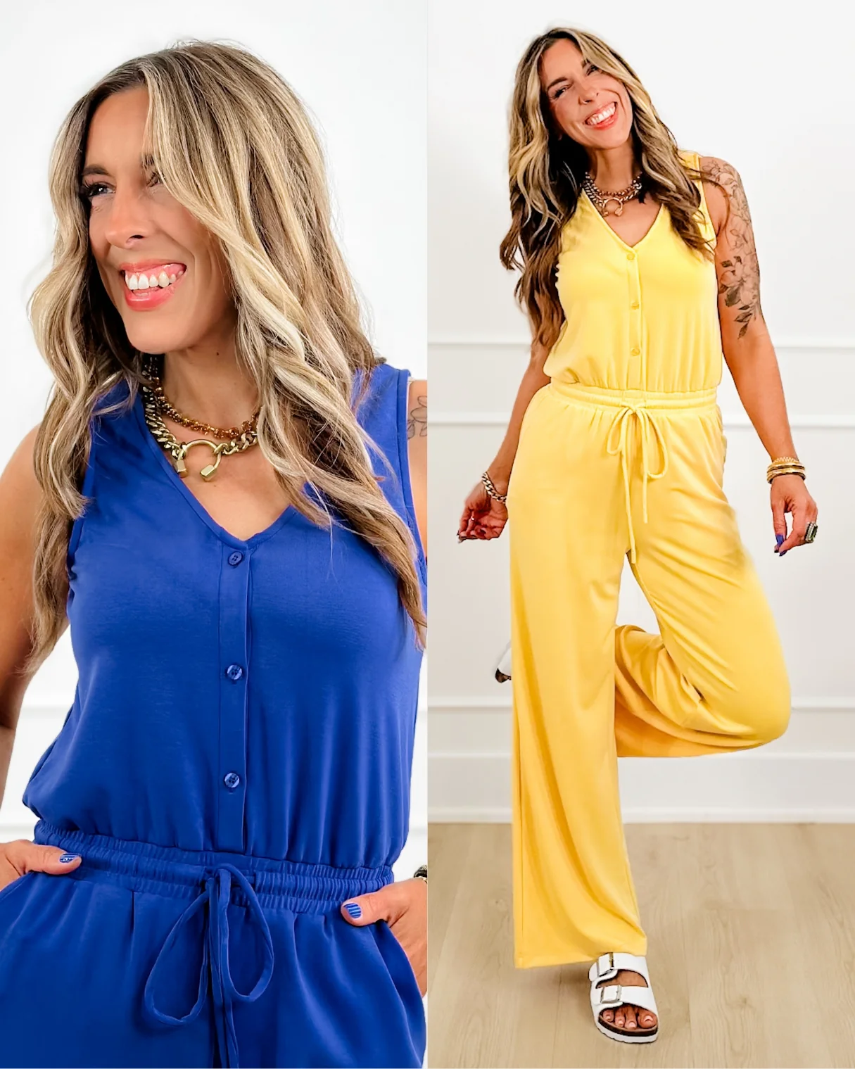 Solid Knit Sleeveless Tie at the Waist Jumpsuit