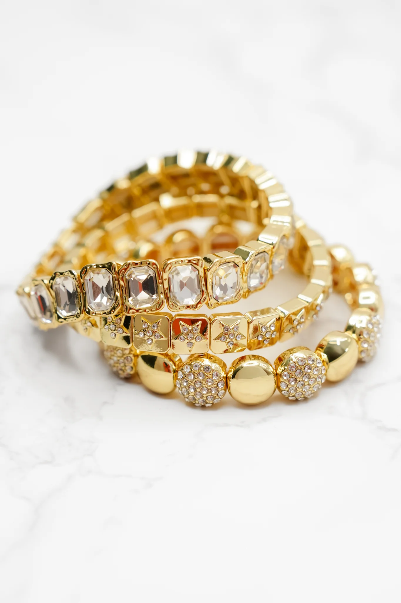 Treasure Jewels Radiant Gold Crystal Stack Set - Image 2