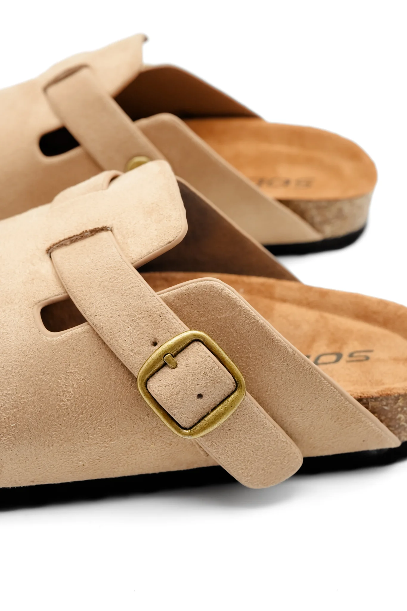 Vegan Suede Closed Toe Buckle Mule - Image 4
